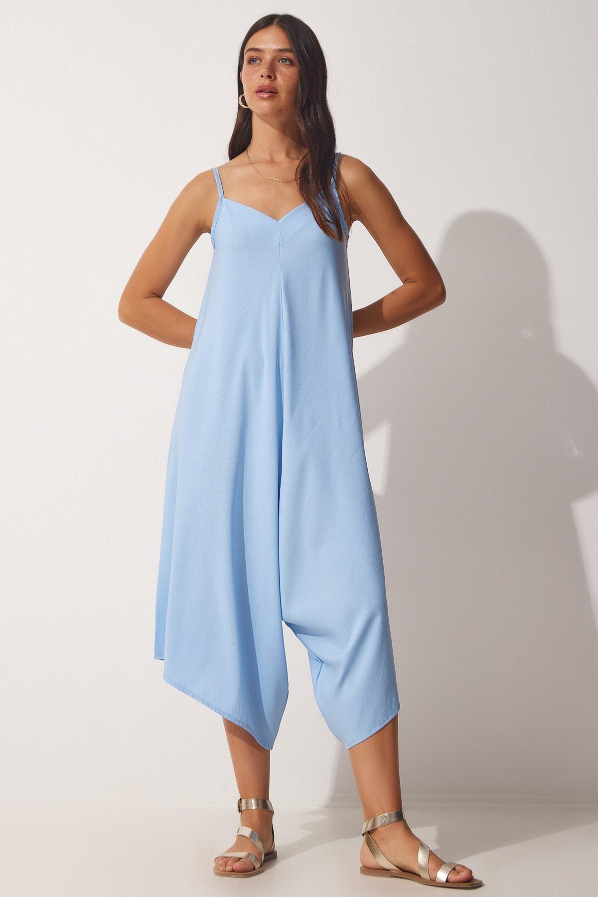 Blue Oversize Jumpsuit, SKY BLUE, large image number 1