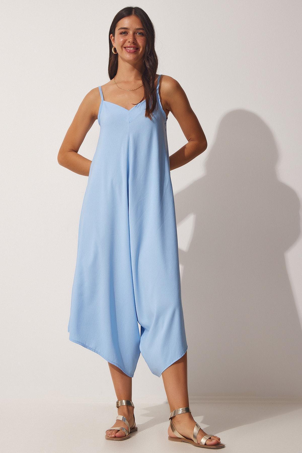 Blue Oversize Jumpsuit, SKY BLUE, large image number 2