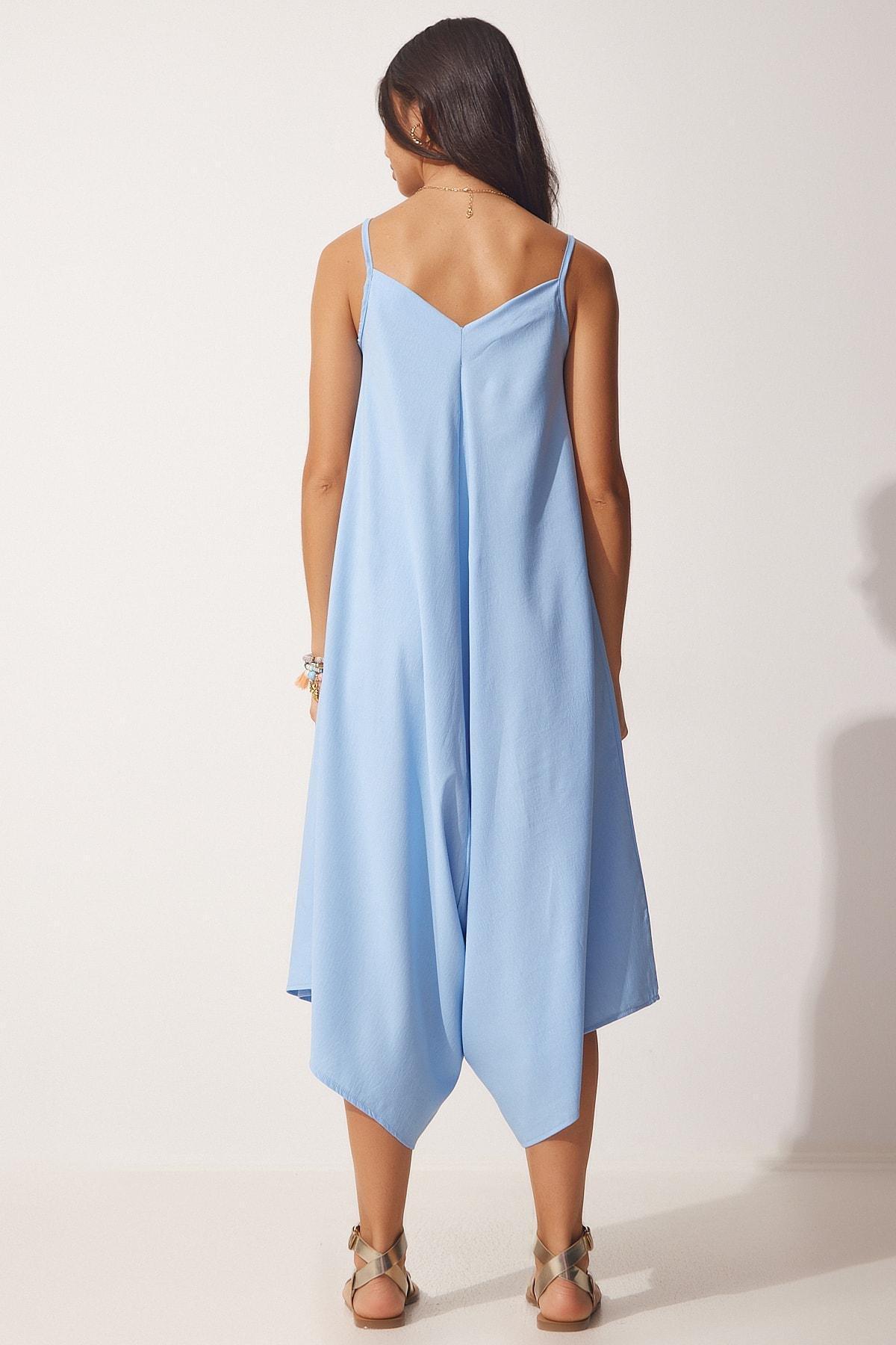 Blue Oversize Jumpsuit, SKY BLUE, large image number 3