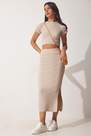 Happiness - Cream Summer Wrap Knitwear Co-Ord Set