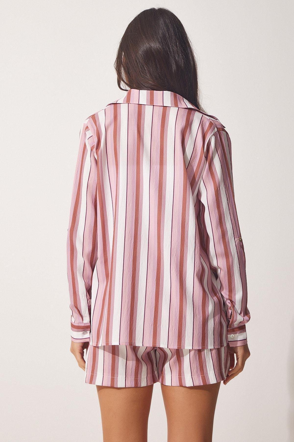 Happiness Istanbul - Pink Striped Co-Ord Set