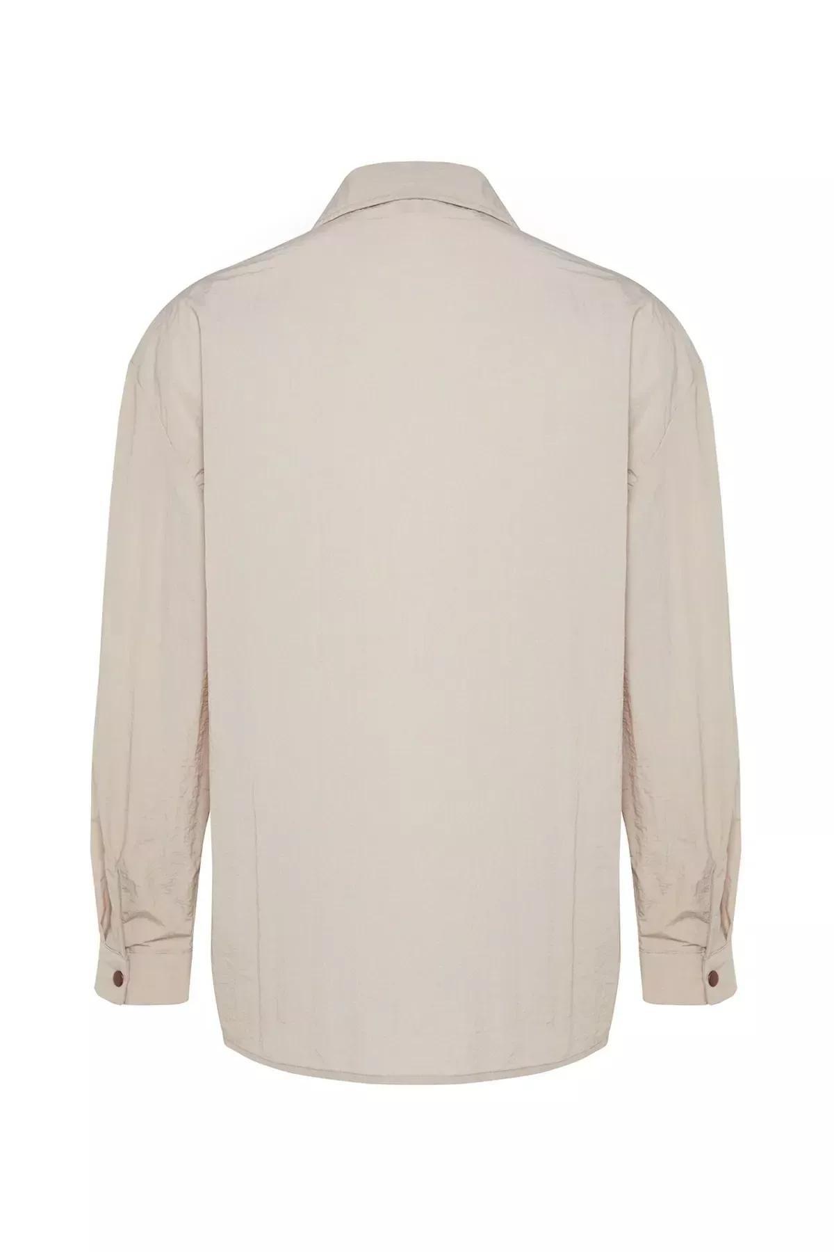 جاكيت بقصة فضفاضة بإصدار محدود، بيج, STONE, large image number 5