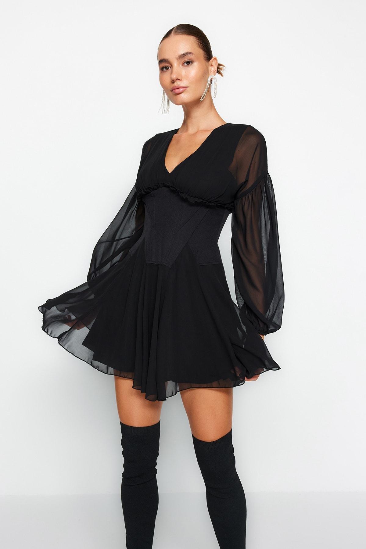 Black Skater Dress, , large image number 0