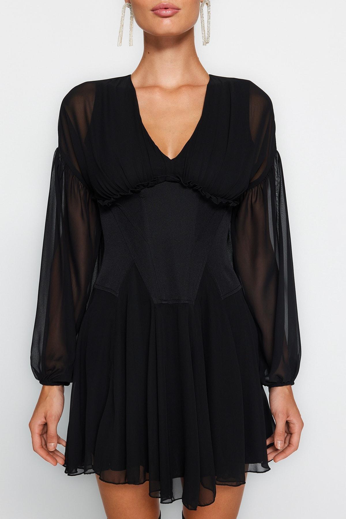 Black Skater Dress, , large image number 3