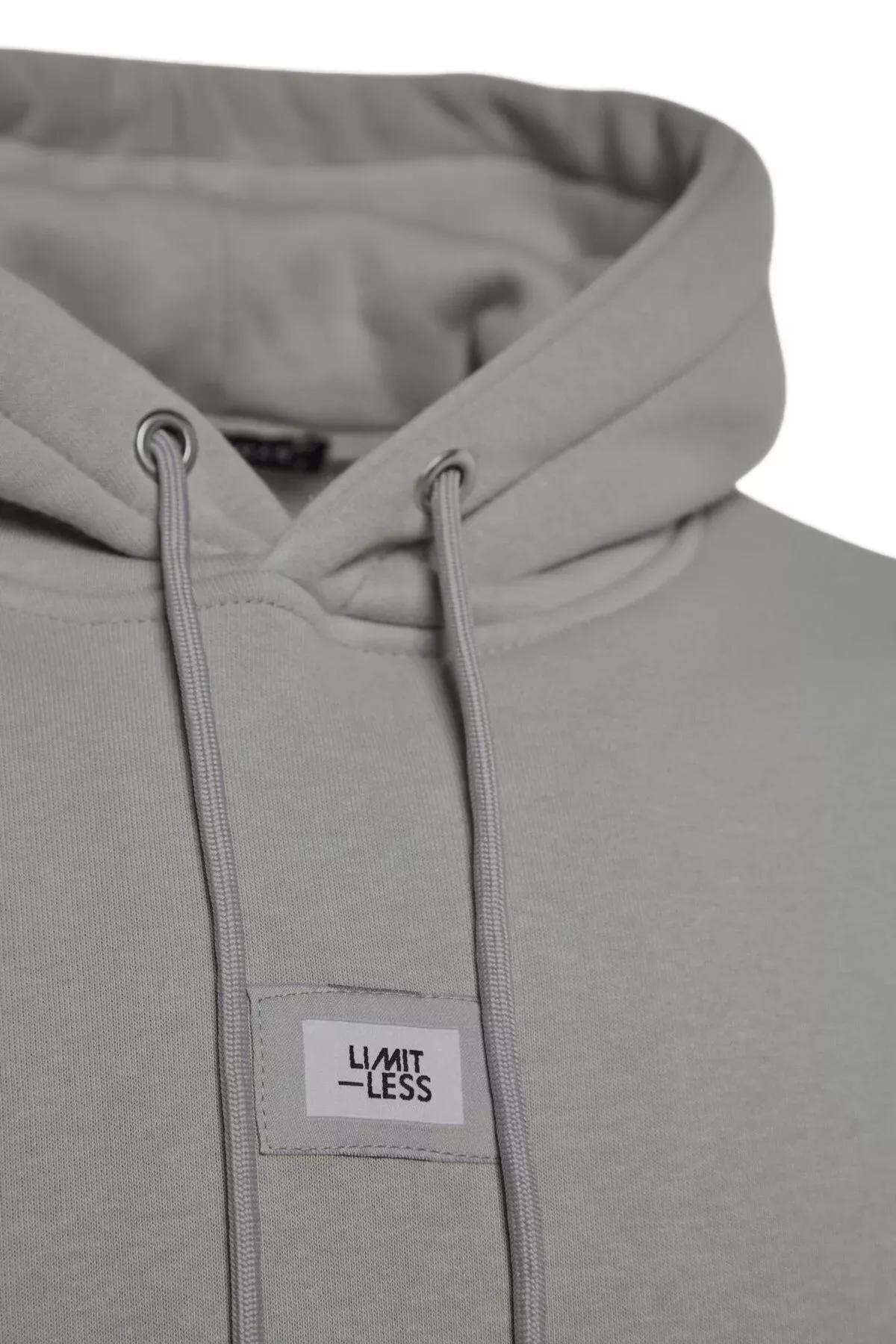 Grey Hooded Long-Sleeve Sweatshirt, , large image number 6