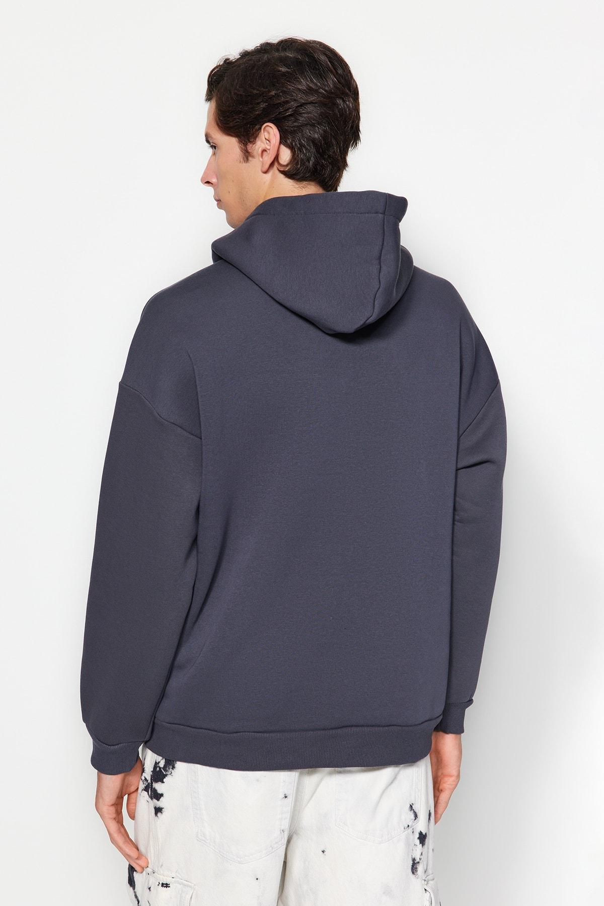 Navy Oversize Hoodie, , large image number 3