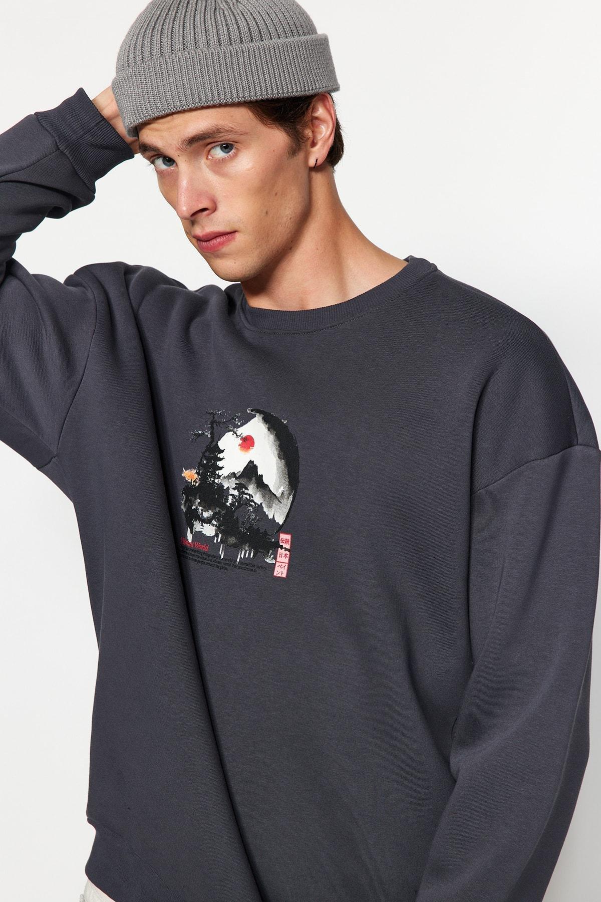 Oversize Printed Sweatshirt