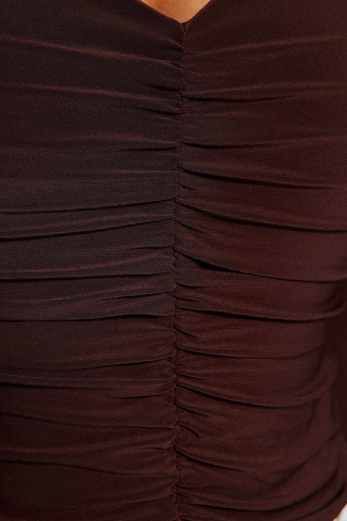 Brown Cut Out Knitted Body, , large image number 4