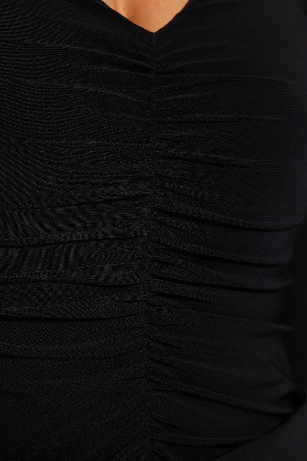 Trendyol - Black Knitted Body With Window Detail