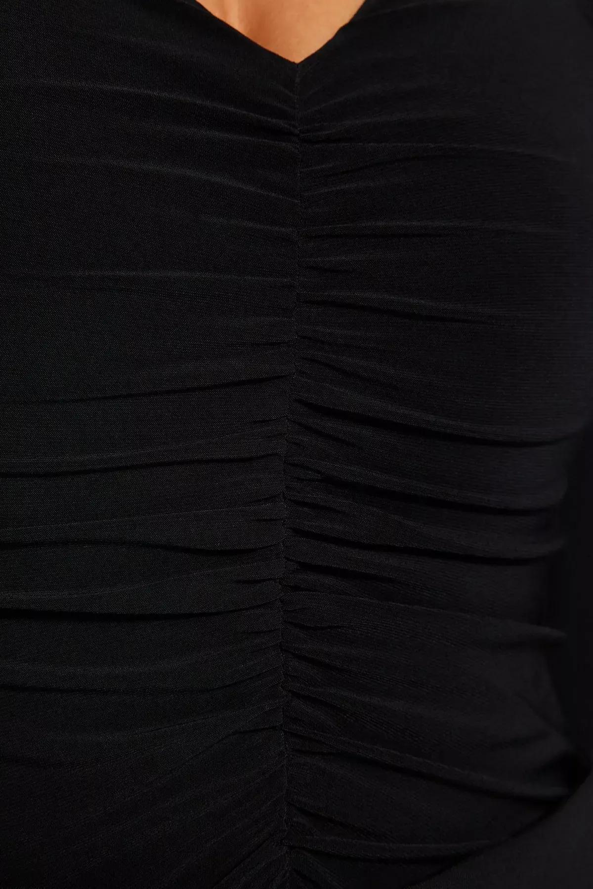 Black Knitted Body With Window Detail, , large image number 4