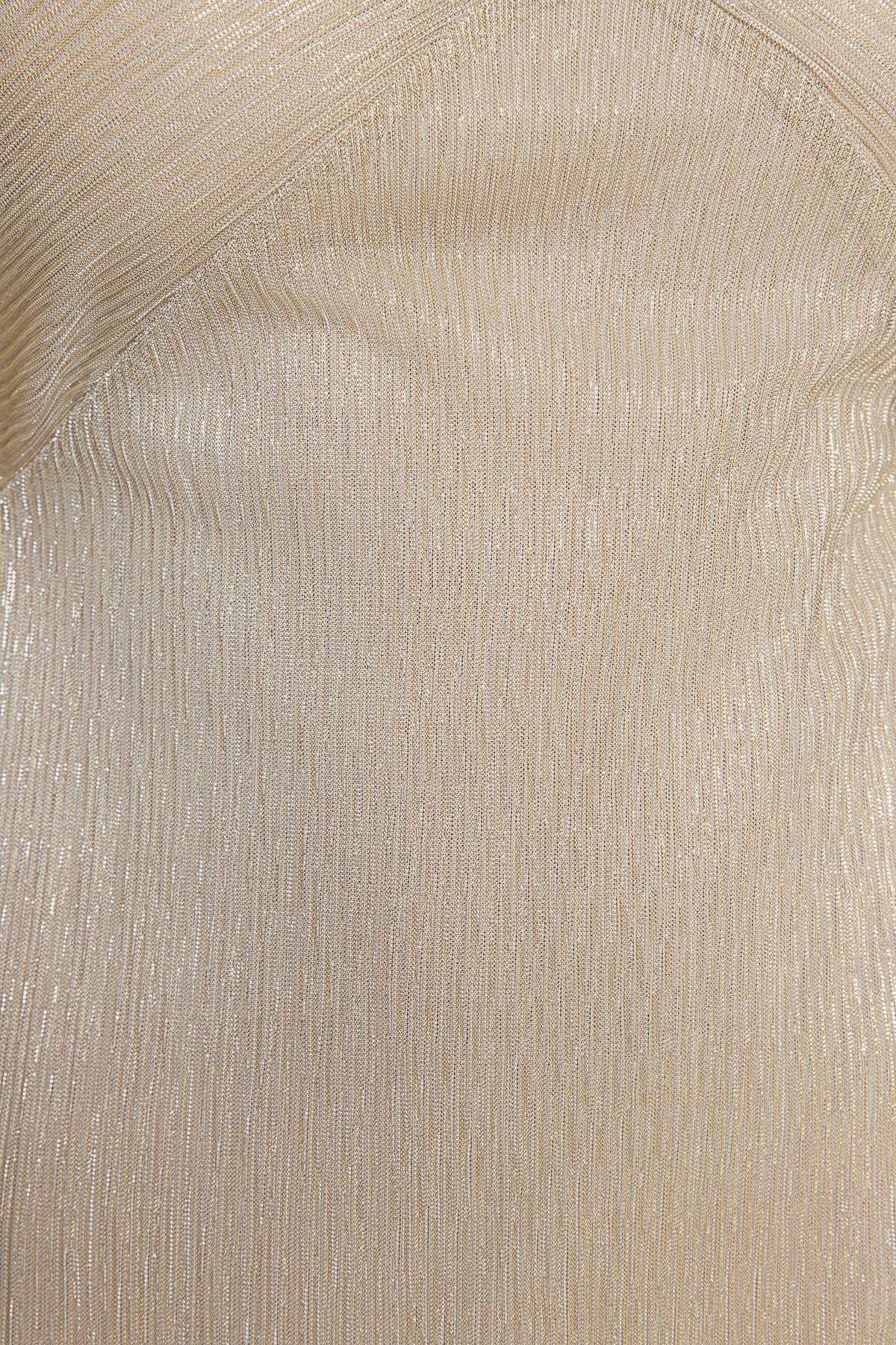 Gold Shimmering Skater Evening Dress, , large image number 4