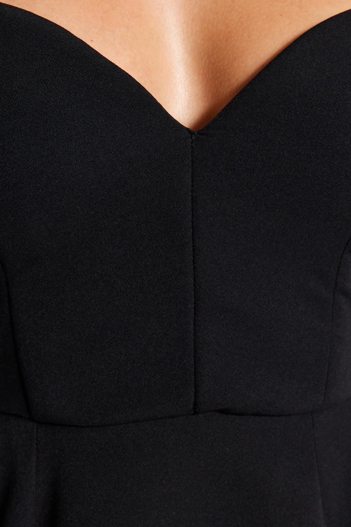 Black Open Waist Evening Dress, , large image number 4