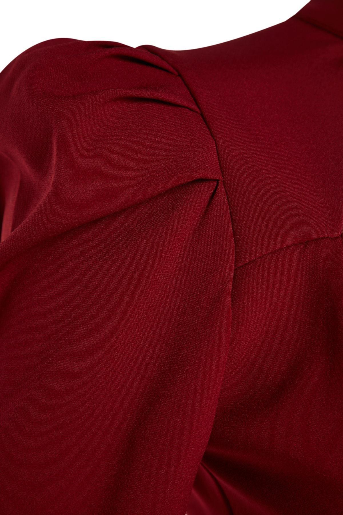 Red Wrap Over Evening Dress, , large image number 6