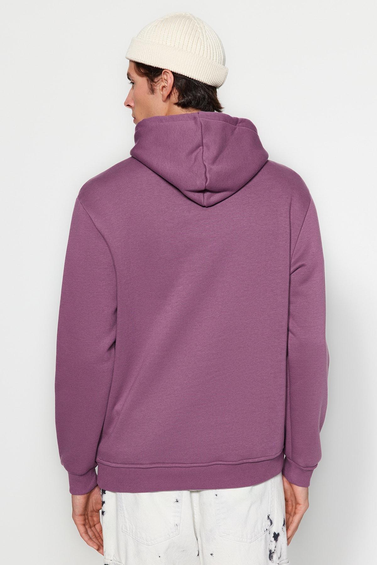 Purple Embroidered Hoodie, , large image number 4
