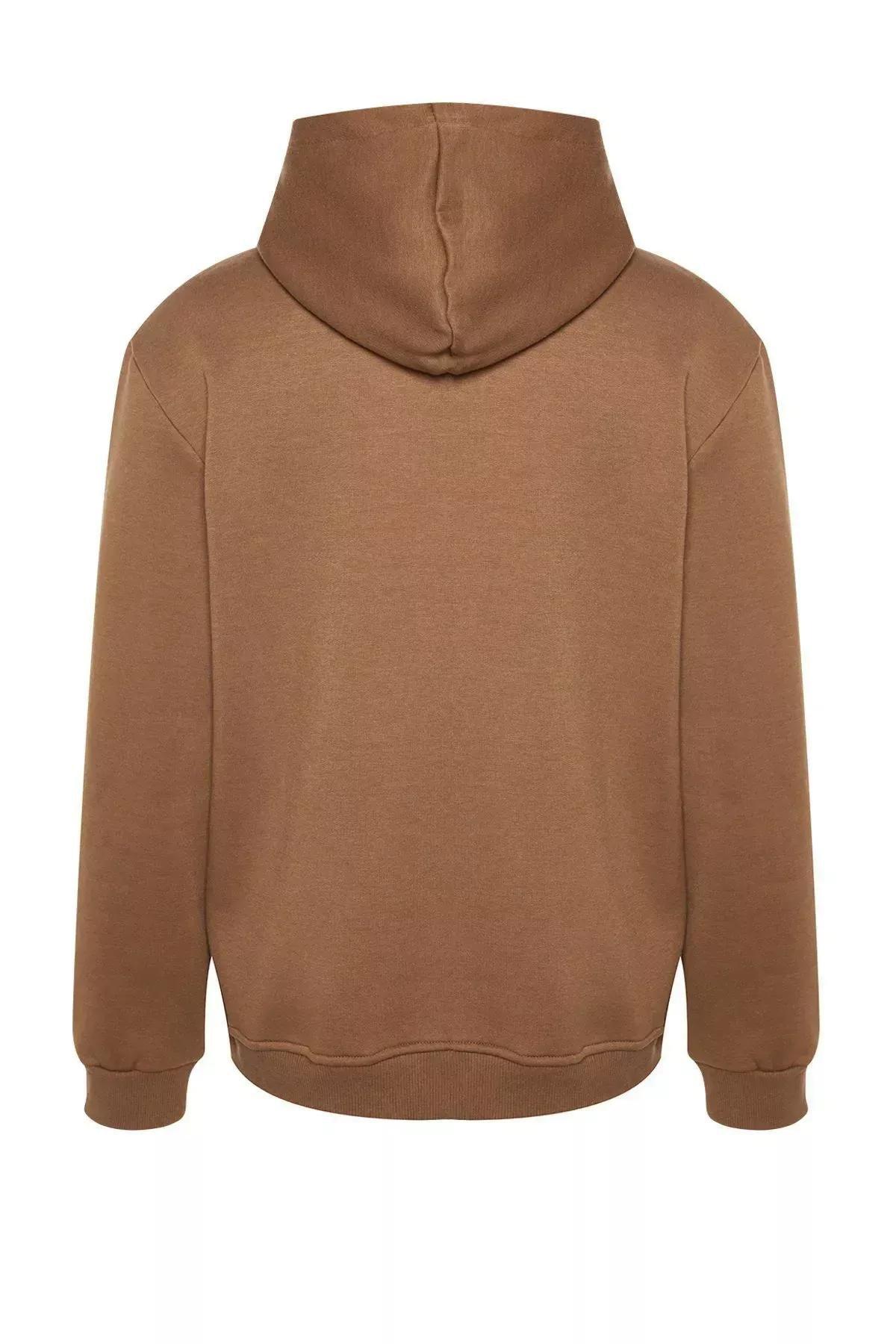 Brown Space Embroidered Hoodie, , large image number 7