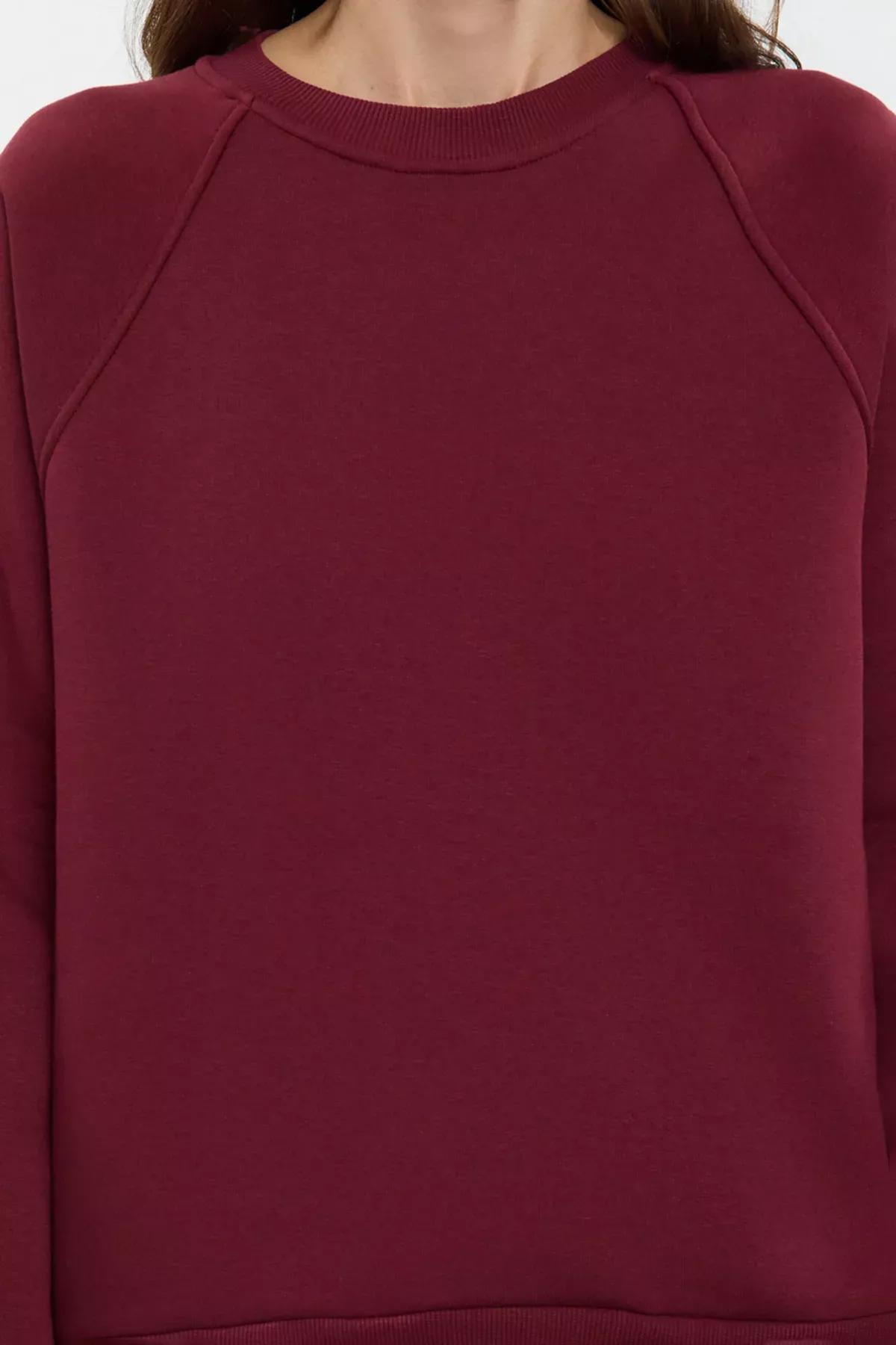 Green Pocket Detailed Woven Vest, Burgundy, large image number 3