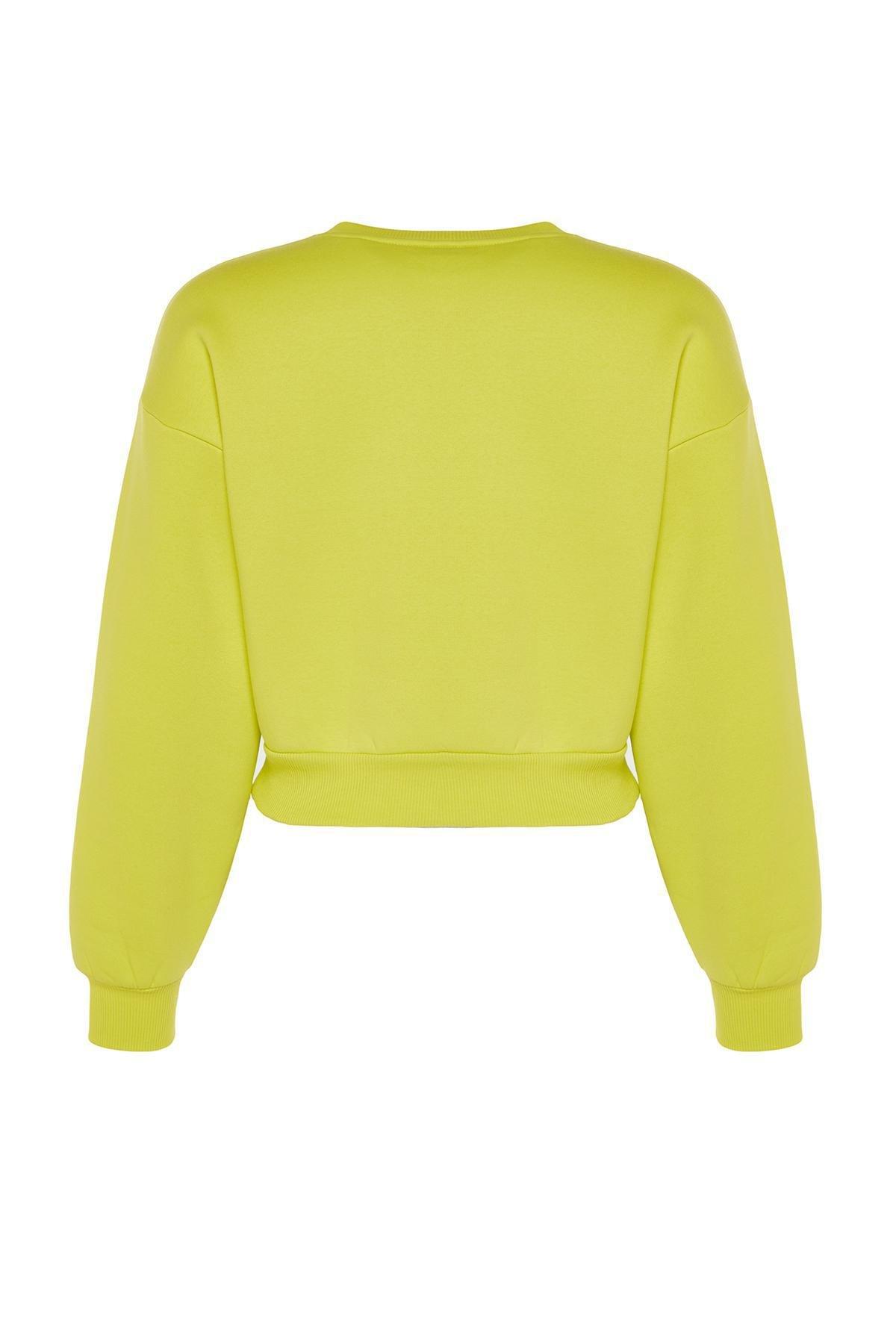 Trendyol - Yellow Fleece Inside Knitted Sweatshirt
