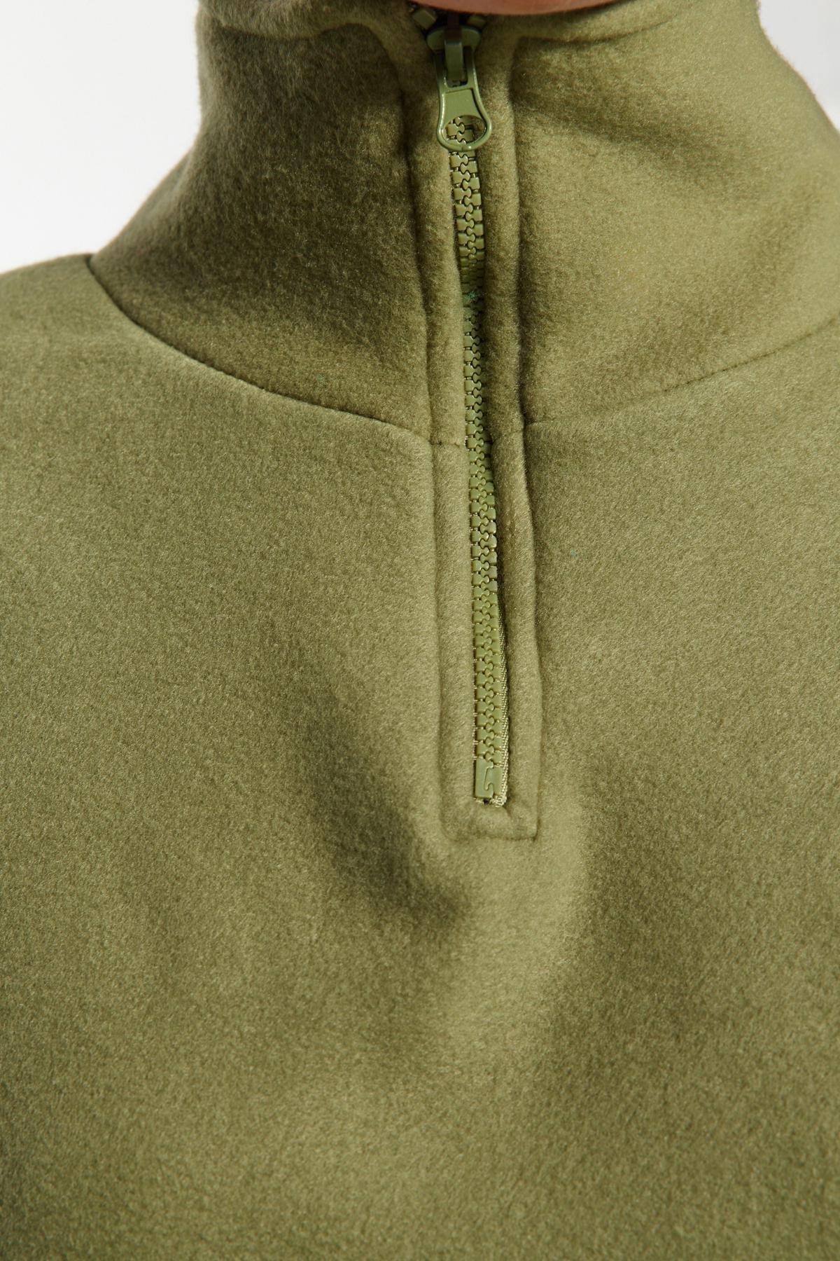 Trendyol - Brown Collared Knitted Sweatshirt