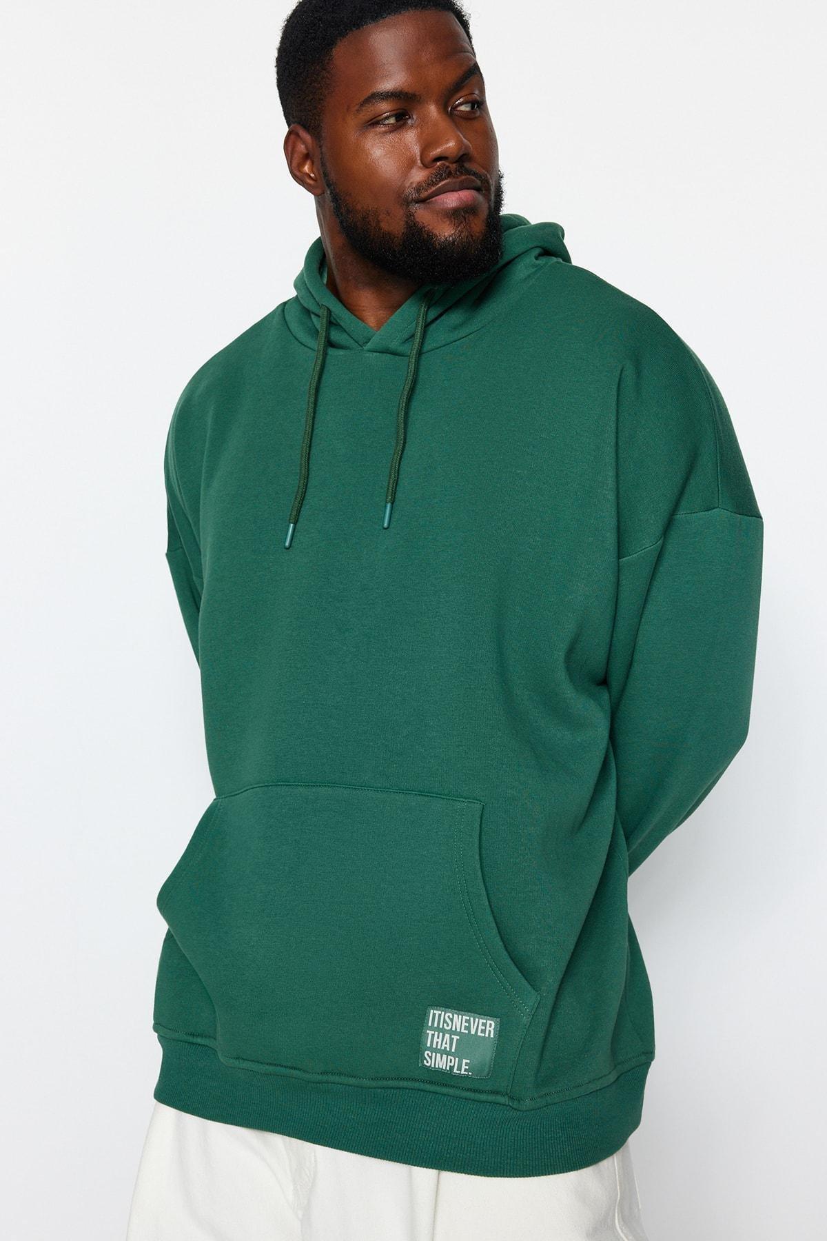 Green Oversize Hoodie, , large image number 0