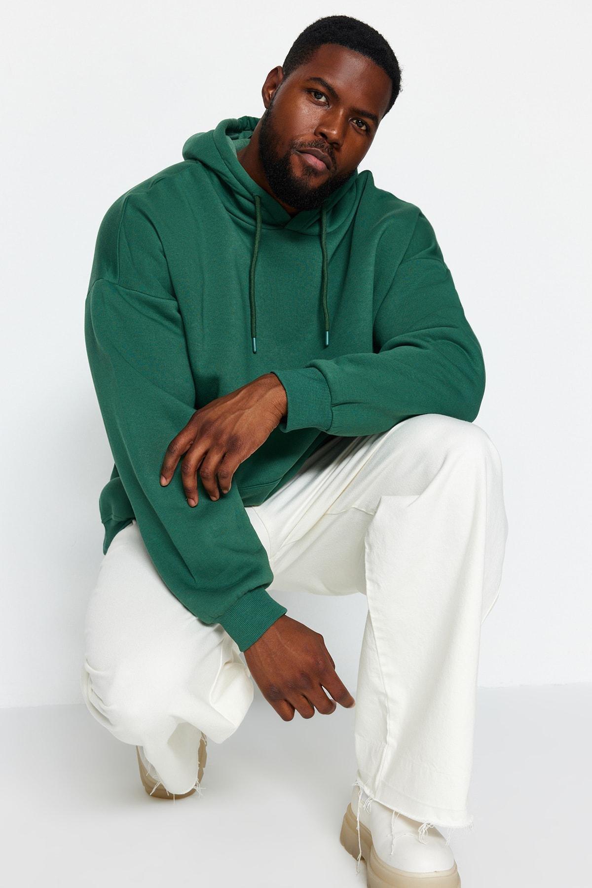 Green Oversize Hoodie, , large image number 1