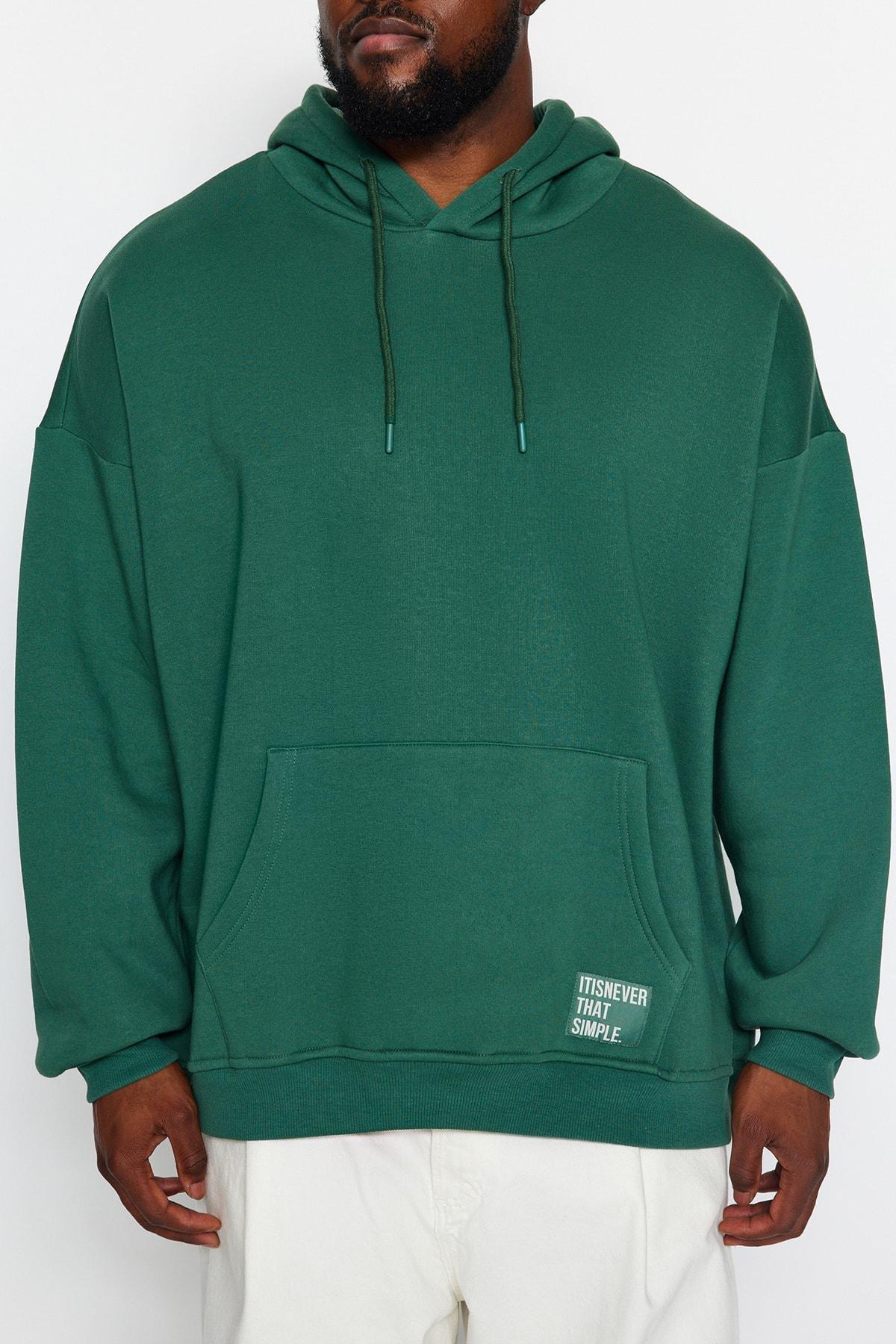 Green Oversize Hoodie, , large image number 3