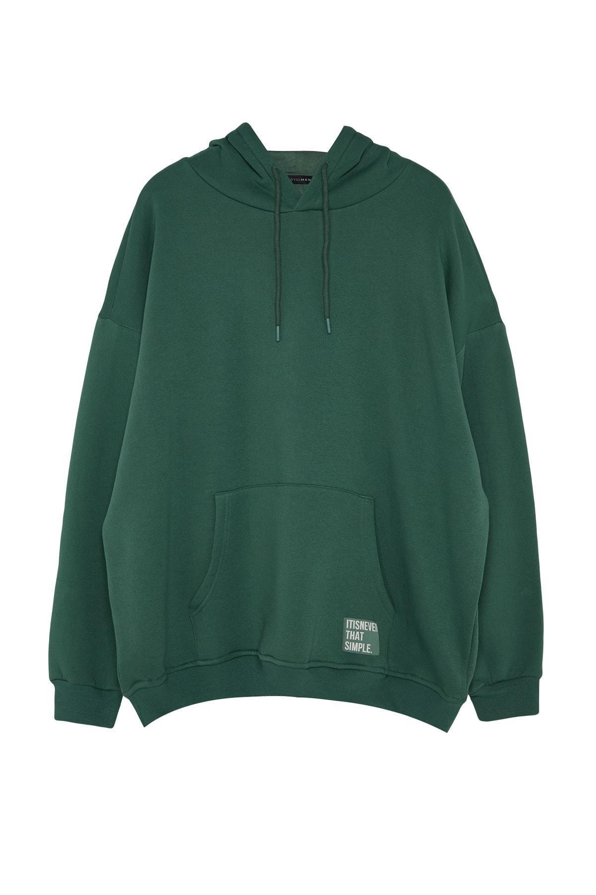 Green Oversize Hoodie, , large image number 5