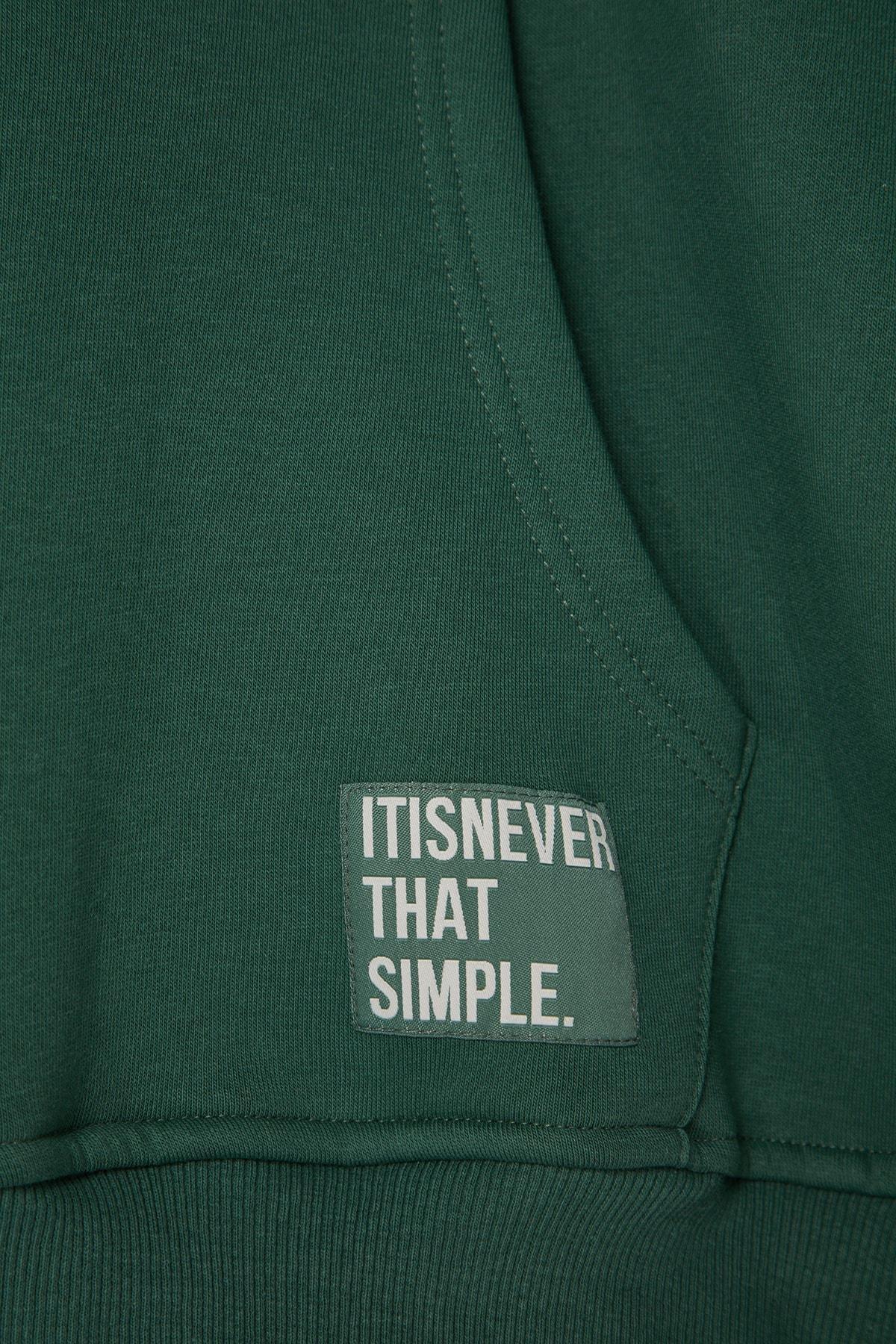Green Oversize Hoodie, , large image number 6