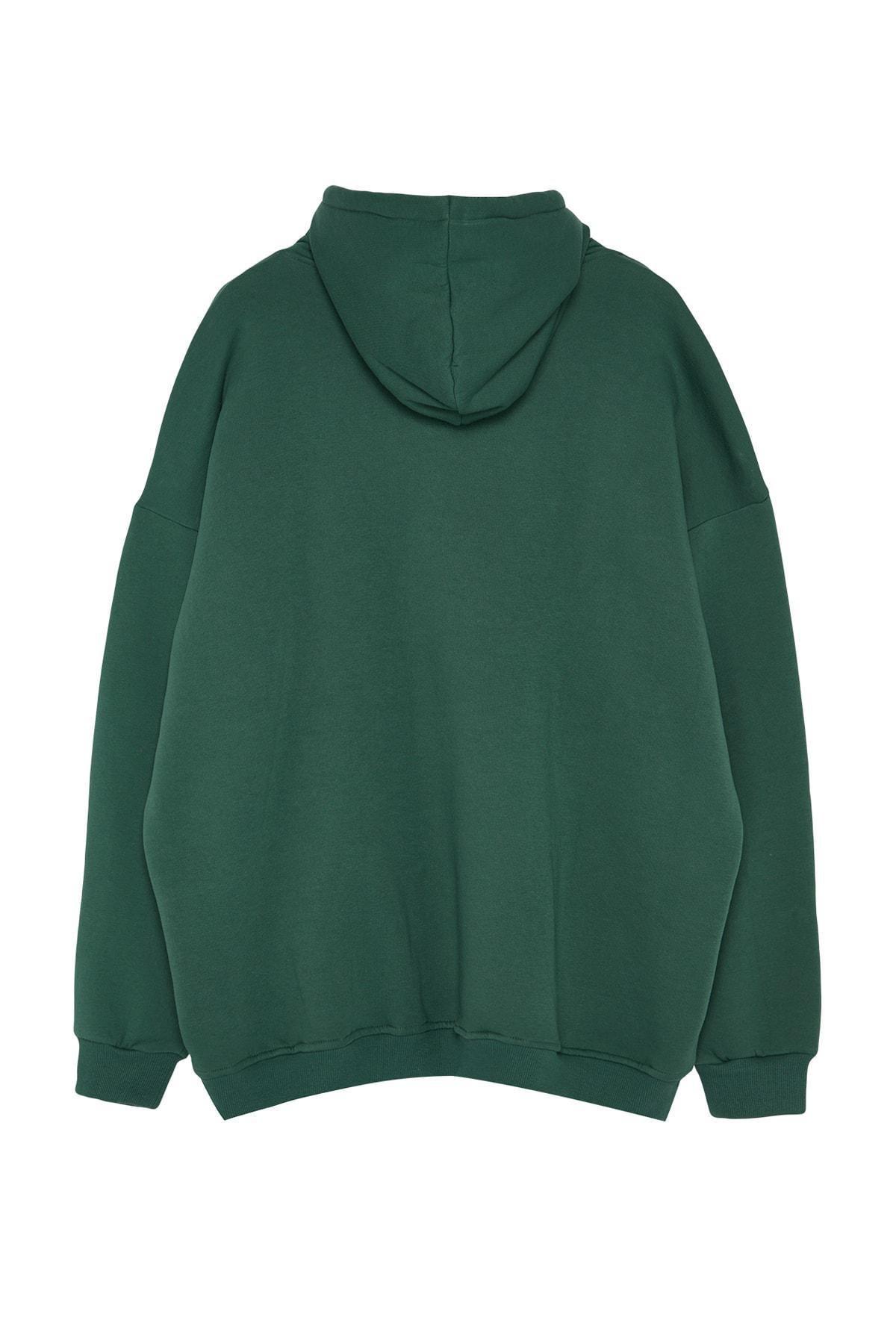 Green Oversize Hoodie, , large image number 7