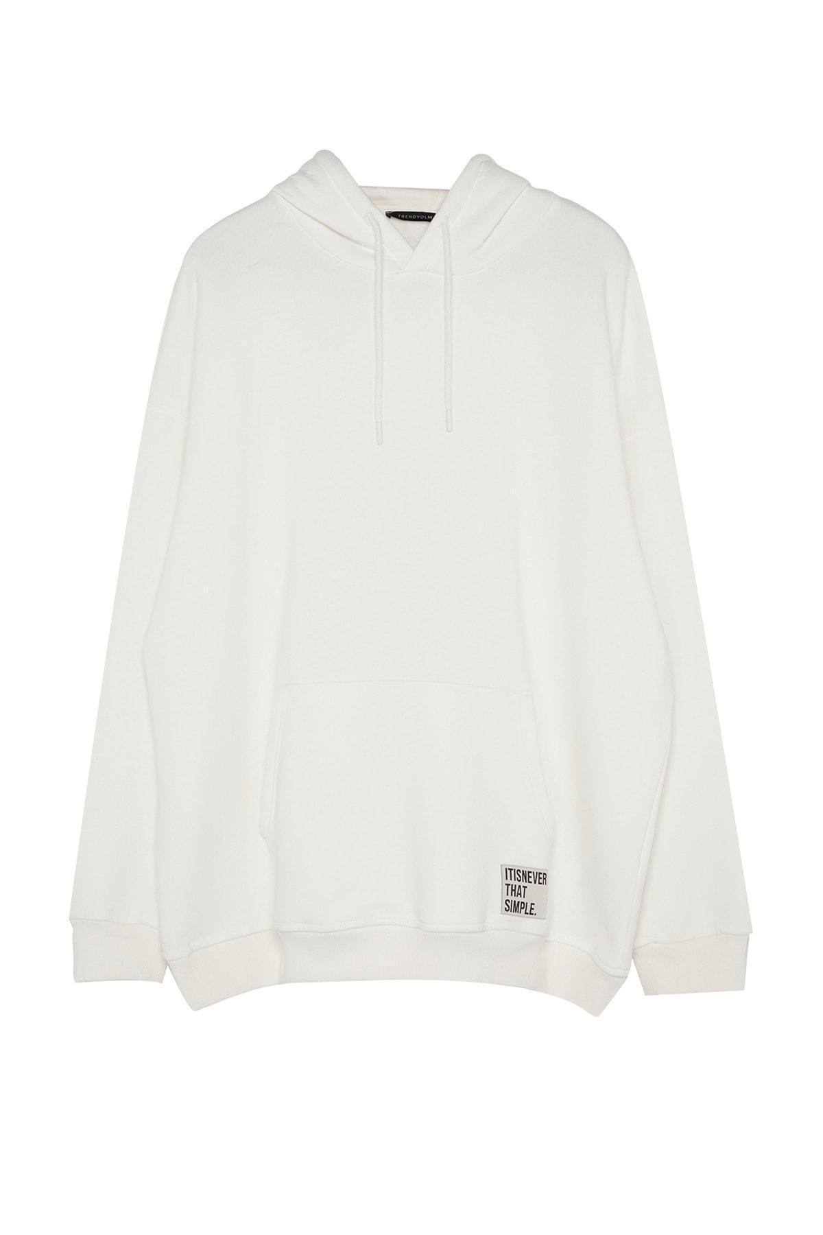 White Oversized Hoodie, , large image number 7