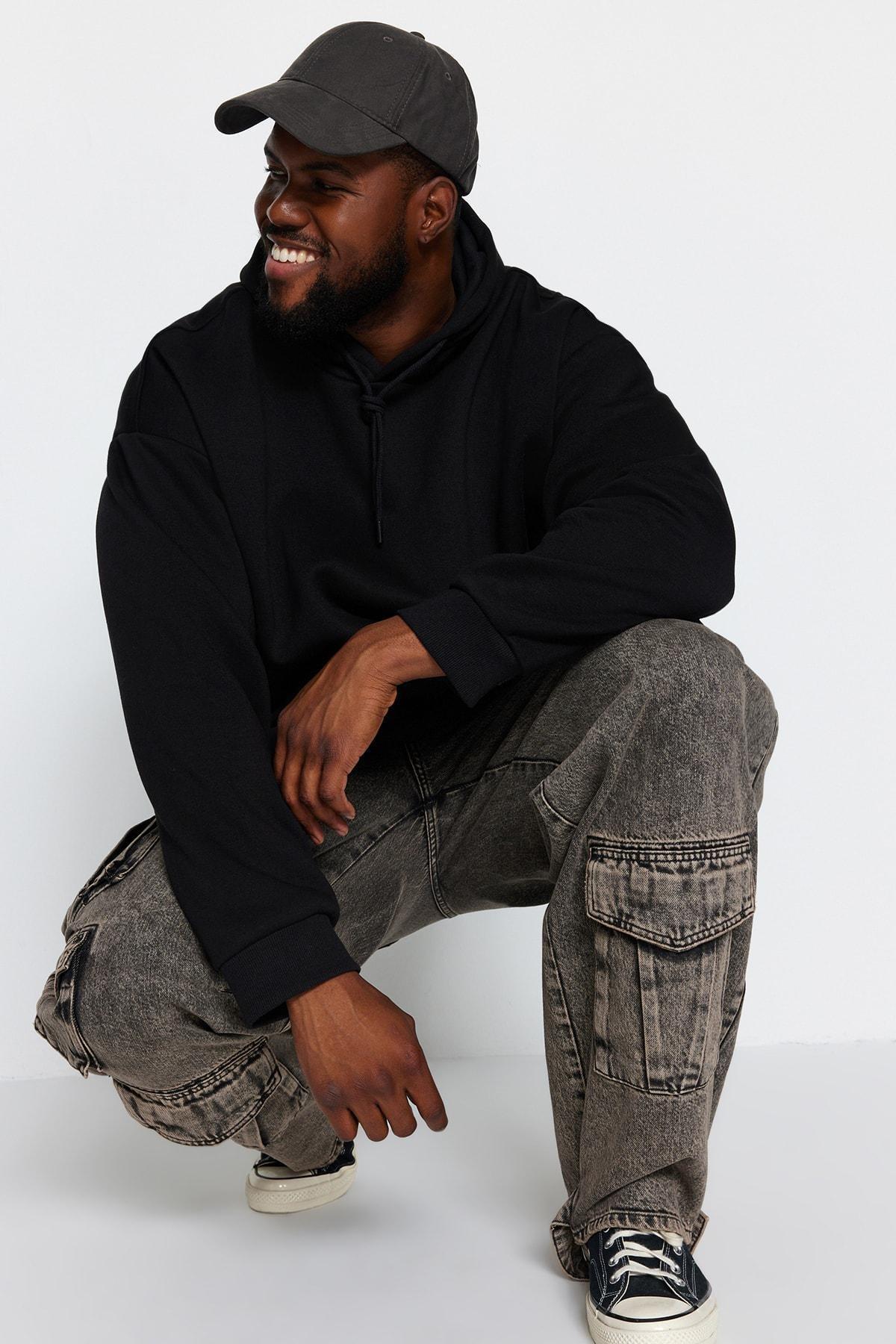 Black Oversize Hoodie, , large image number 2