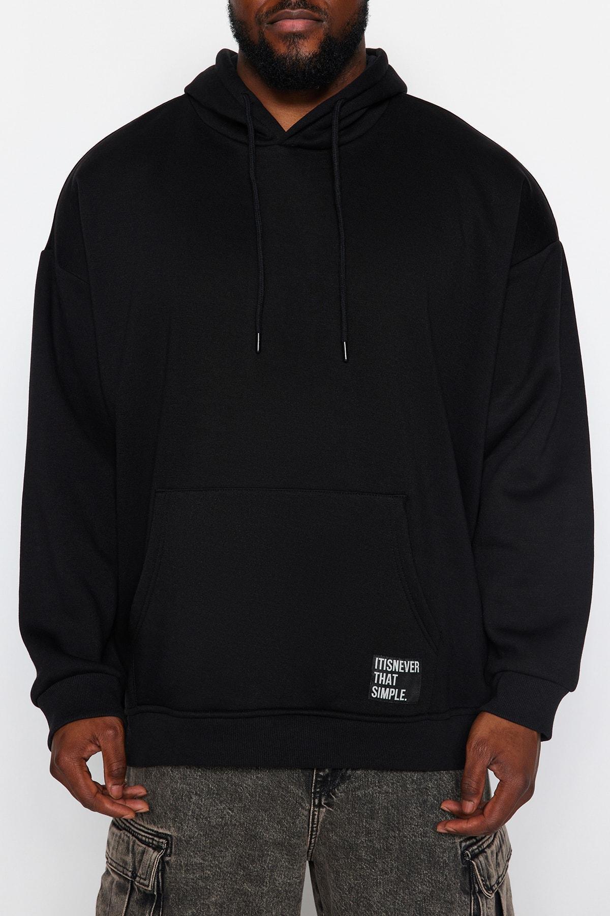 Black Oversize Hoodie, , large image number 3