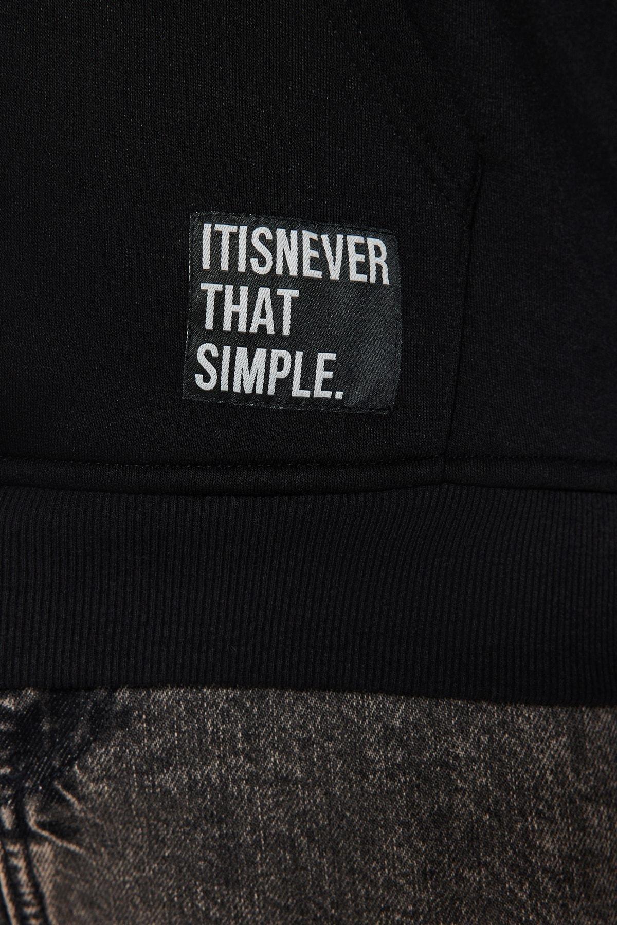 Black Oversize Hoodie, , large image number 4