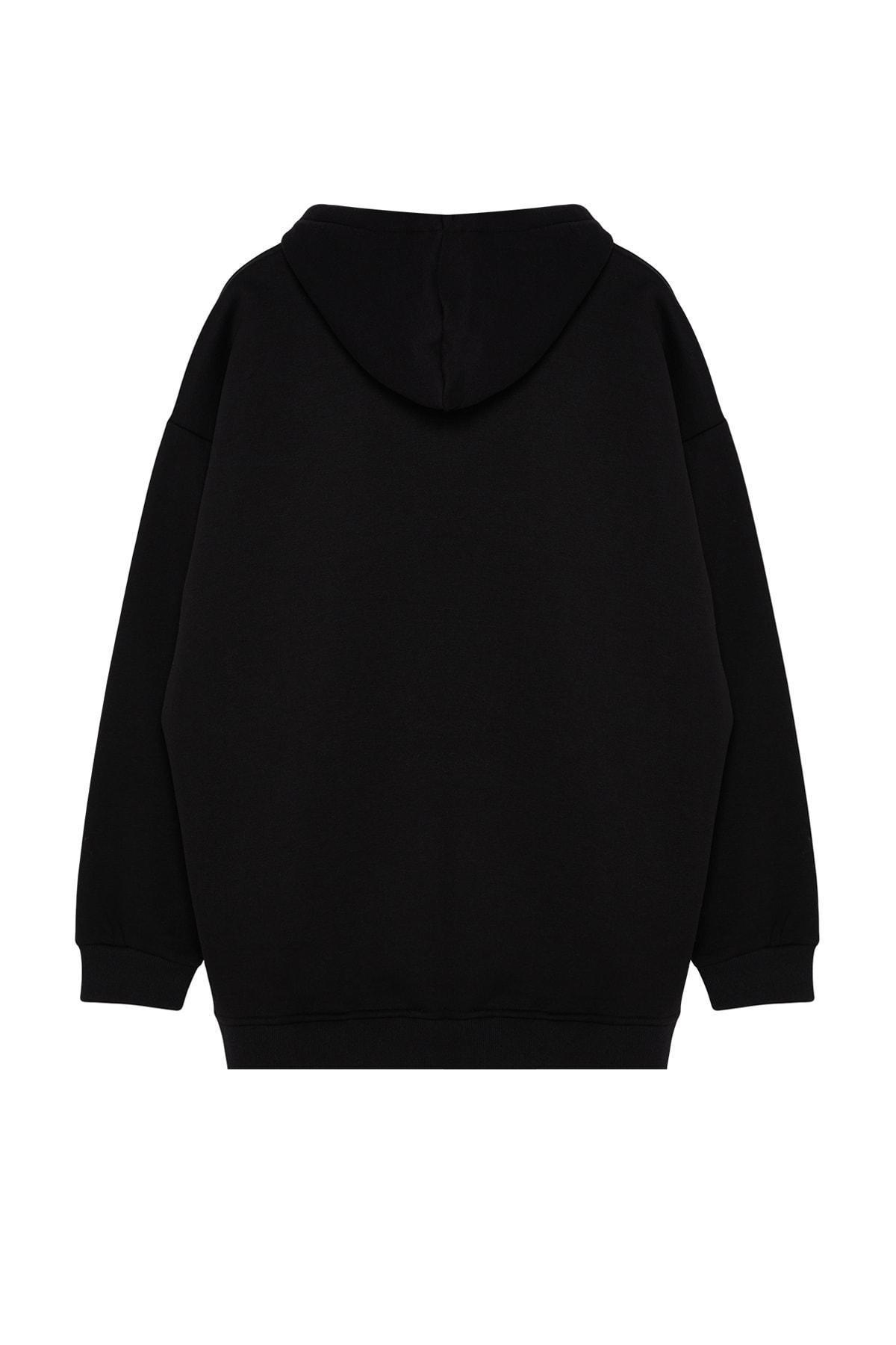 Black Oversize Hoodie, , large image number 6