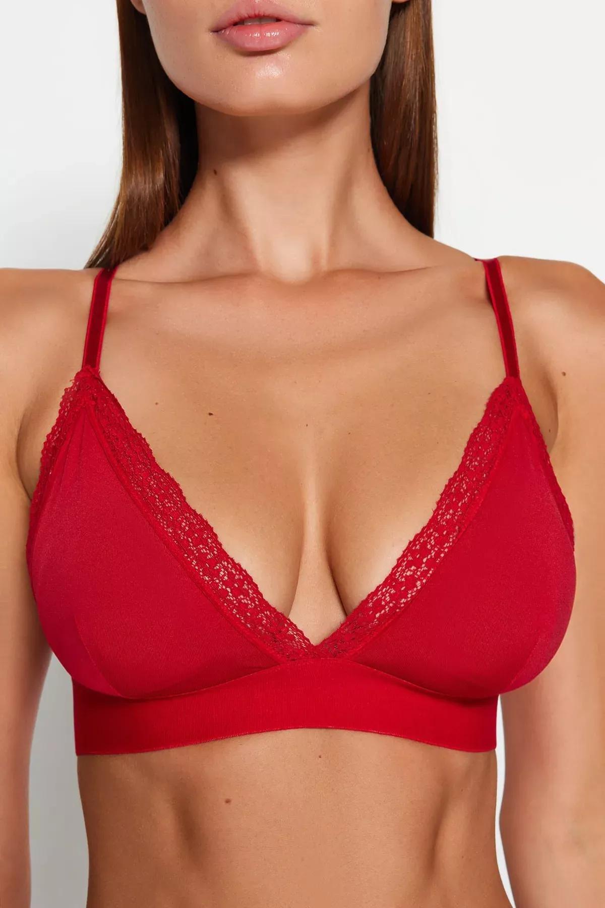 Red Micro Cap Bra, Red, large image number 2