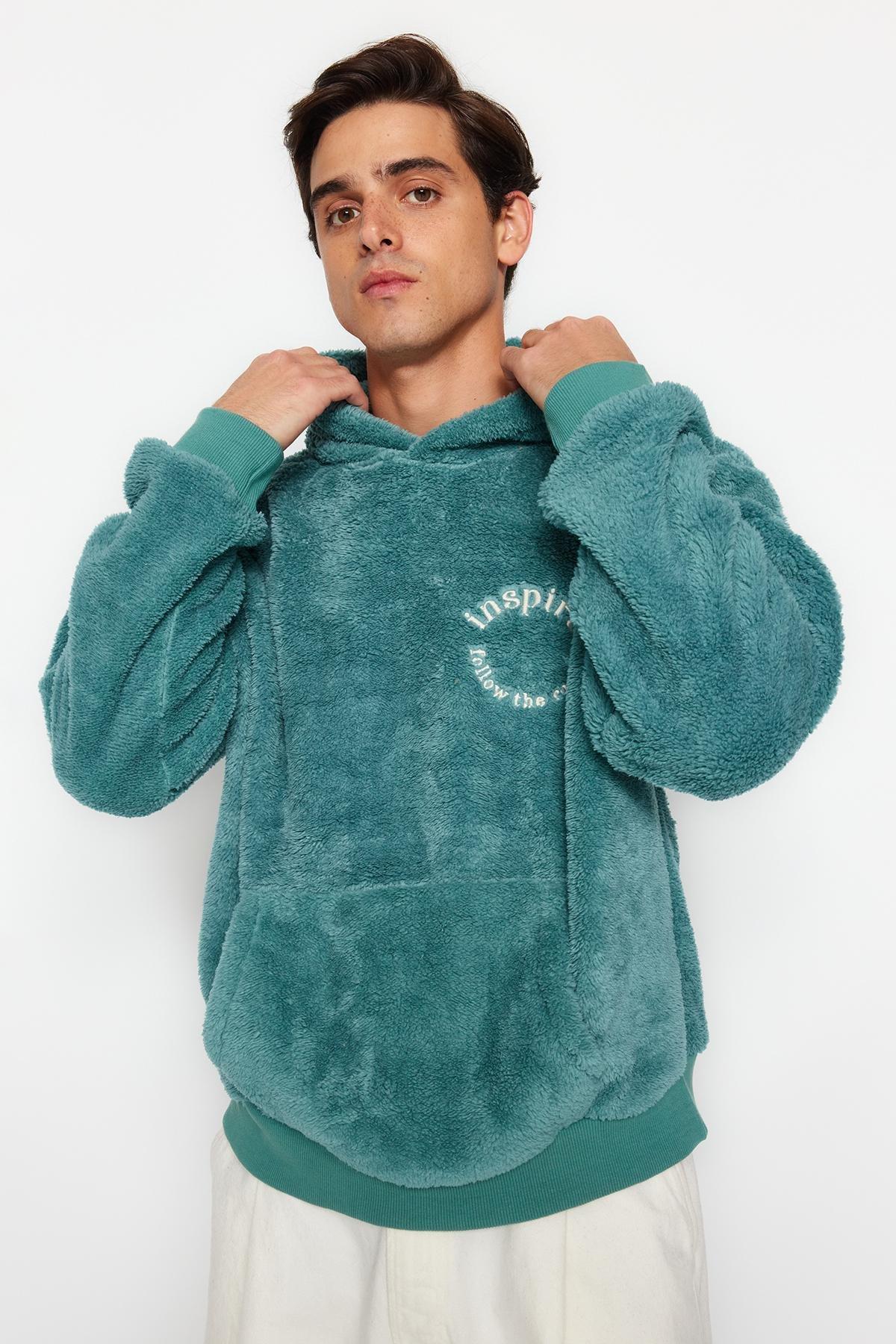 Trendyol - Green Oversize Long Sleeve Hoodie