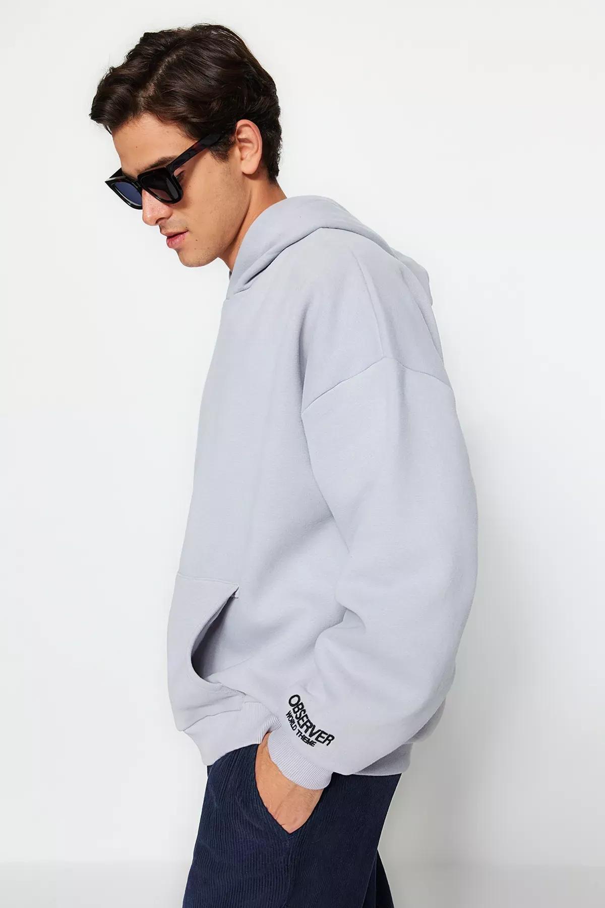 Grey Limited Edition Oversize Hoodie, C101_1740, medium