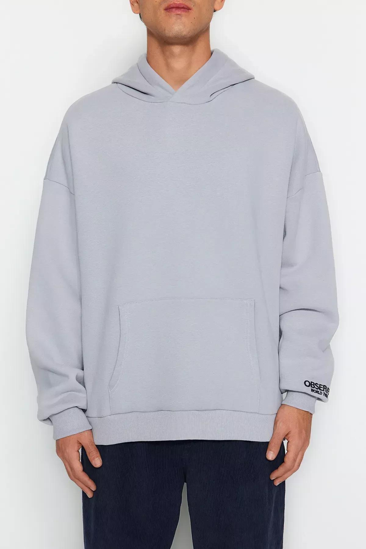 Grey Limited Edition Oversize Hoodie, C101_1740, large image number 3