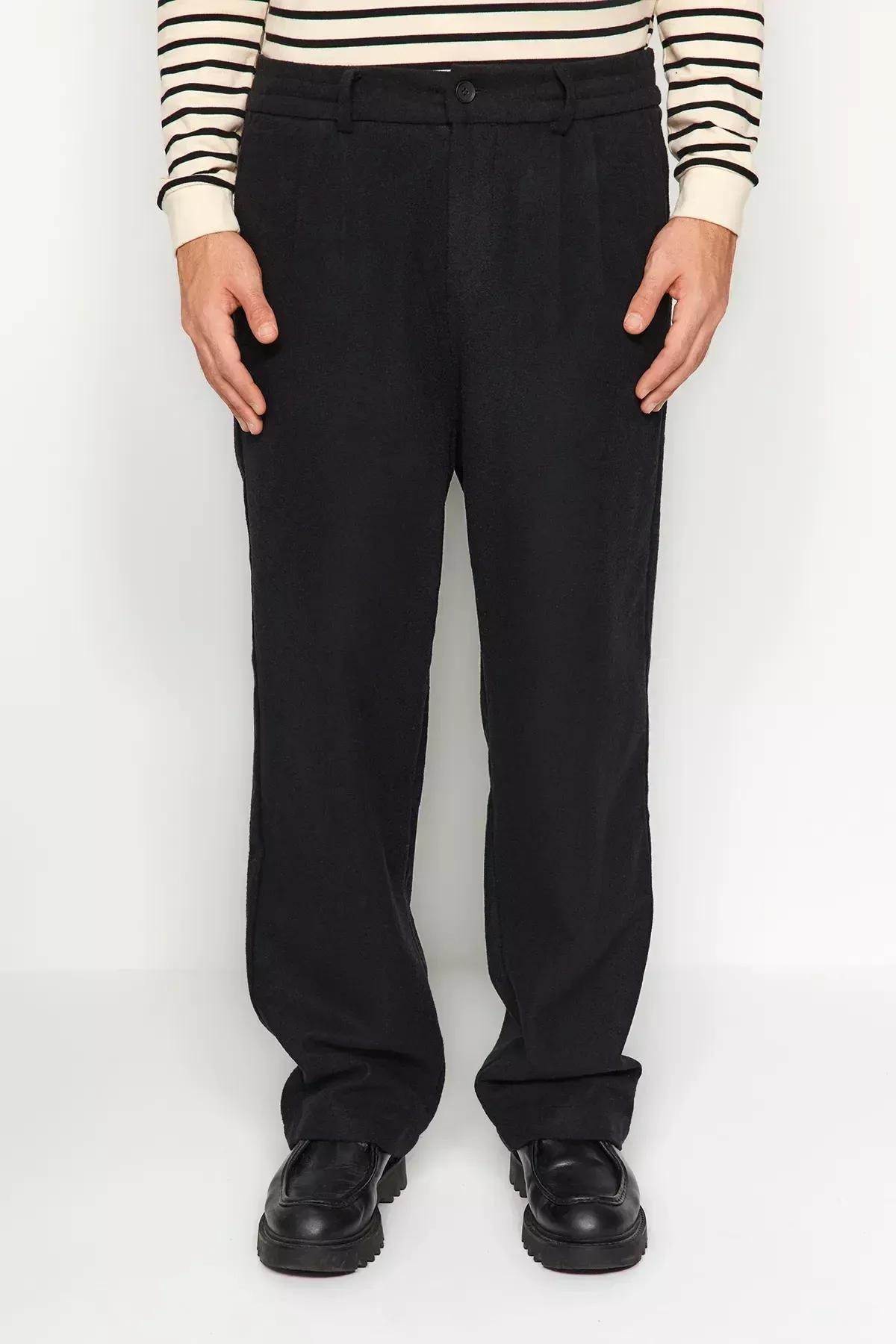 Black Wide Leg Cachet Trousers, BLACK, large image number 2