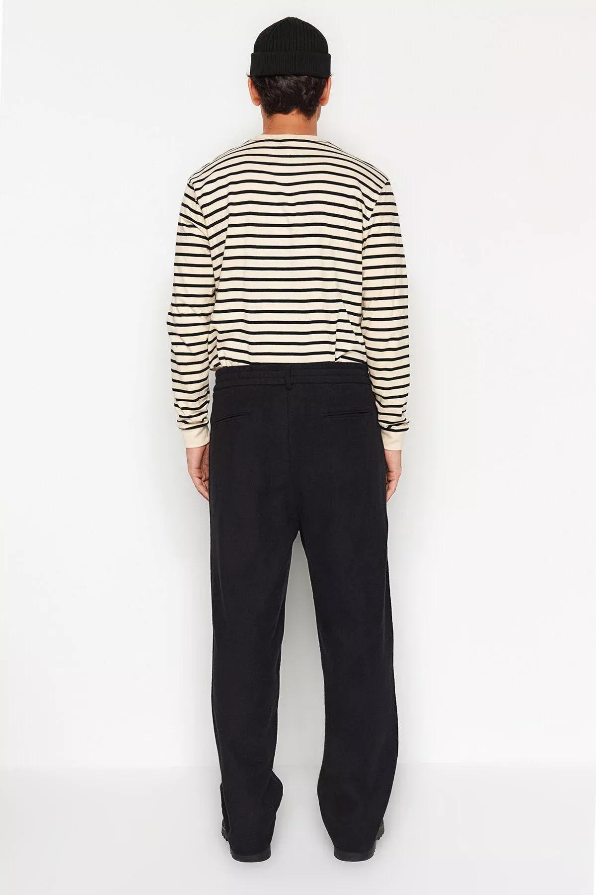 Black Wide Leg Cachet Trousers, BLACK, large image number 6