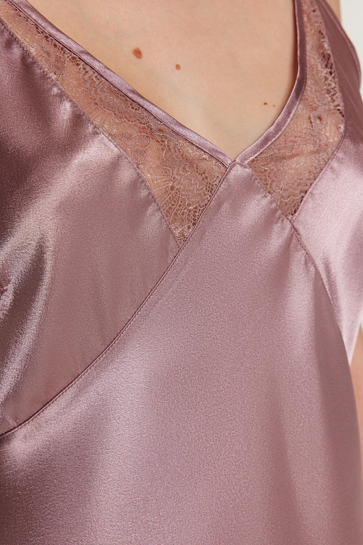 Pink Silk Satin Dress, , large image number 4