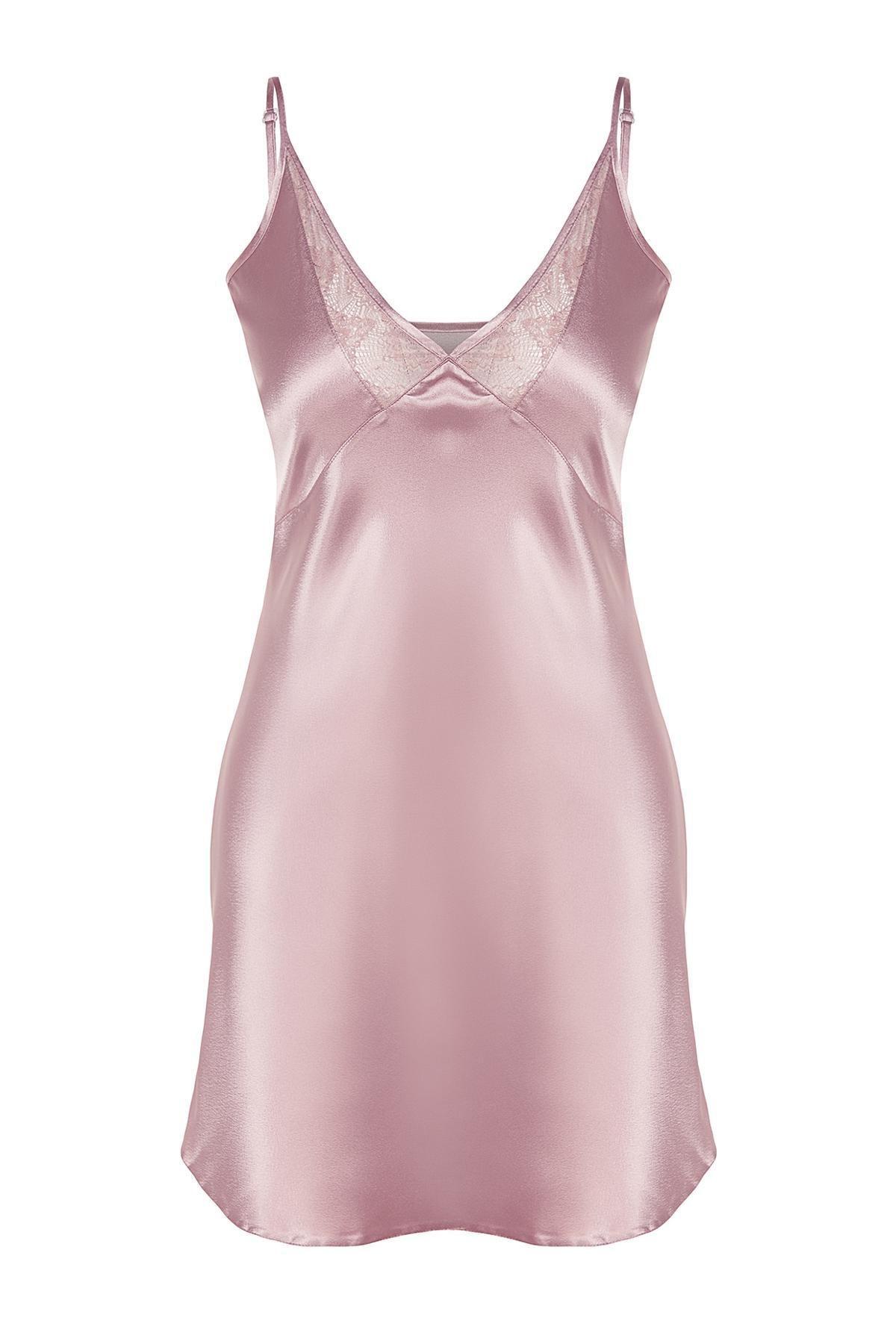 Pink Silk Satin Dress, , large image number 5