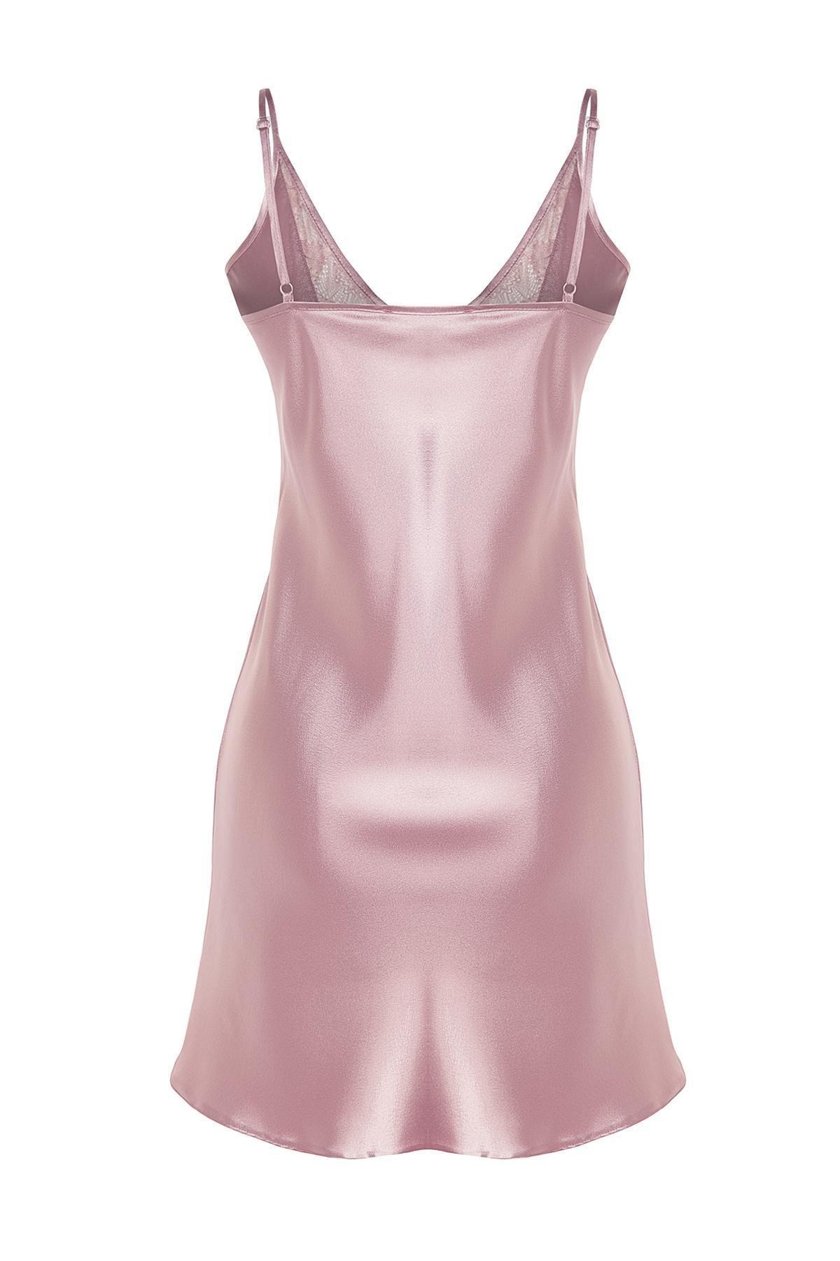 Pink Silk Satin Dress, , large image number 7
