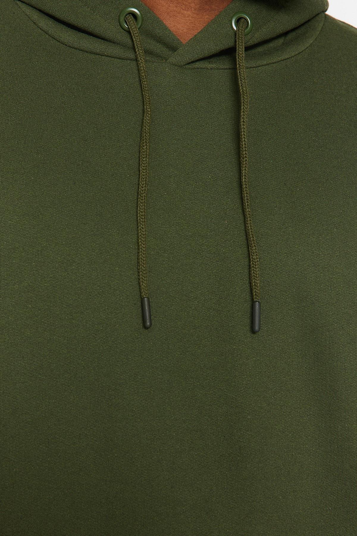 Trendyol - Green Oversized Fleece Hoodie