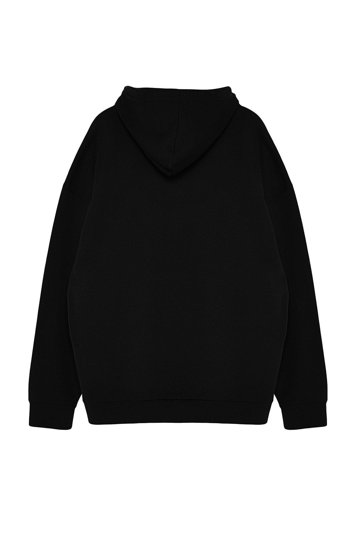 Black Plus Size Oversized Sweater, , large image number 5