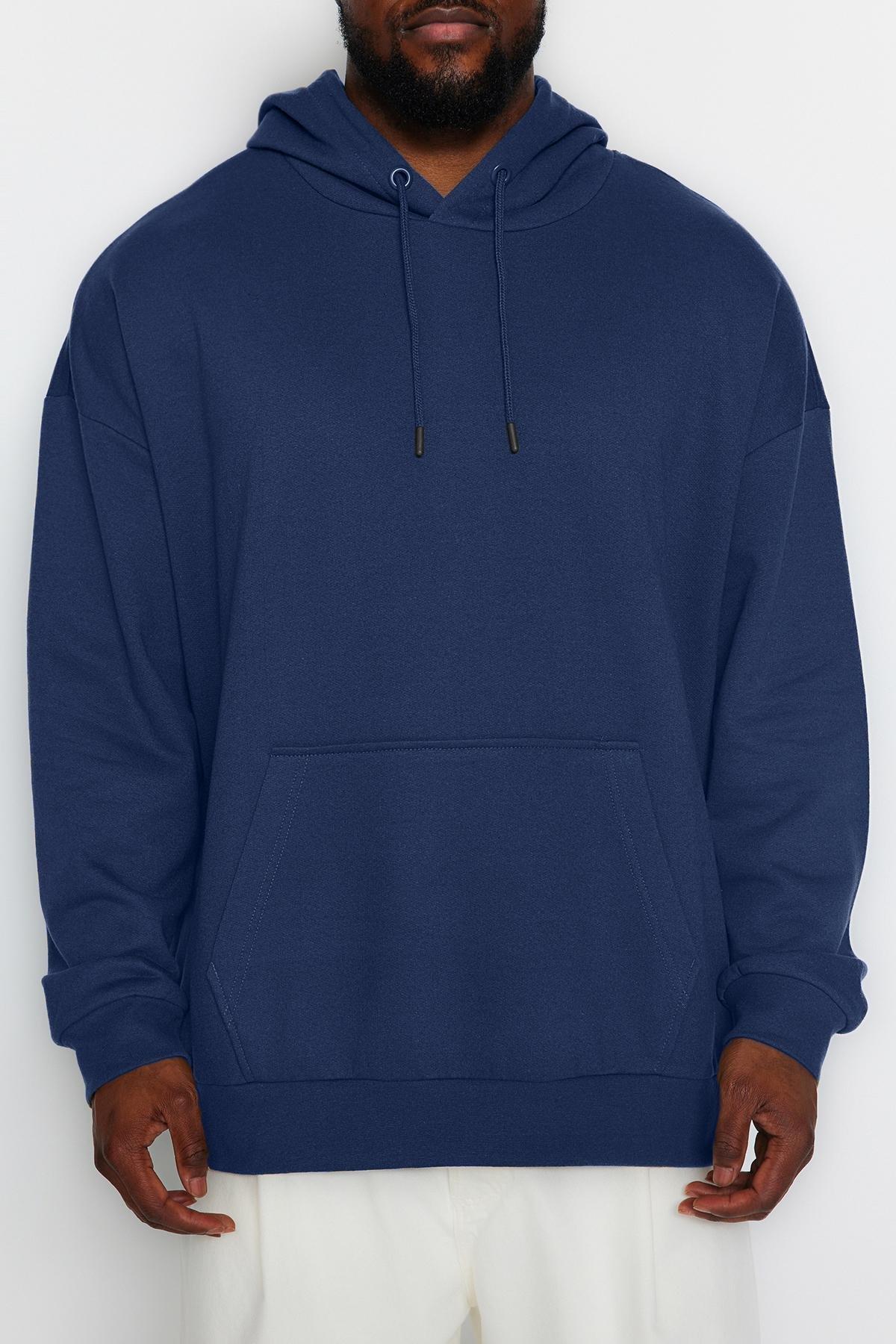 Navy Plus Size Oversized Sweatshirt, , large image number 3