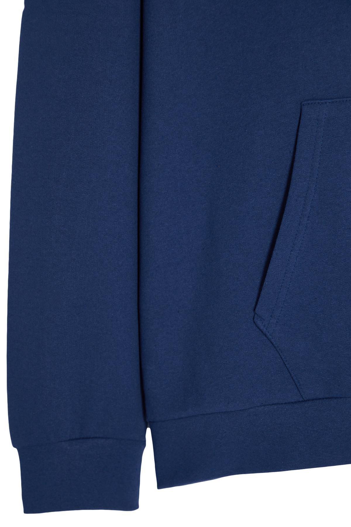 Navy Plus Size Oversized Sweatshirt, , large image number 5