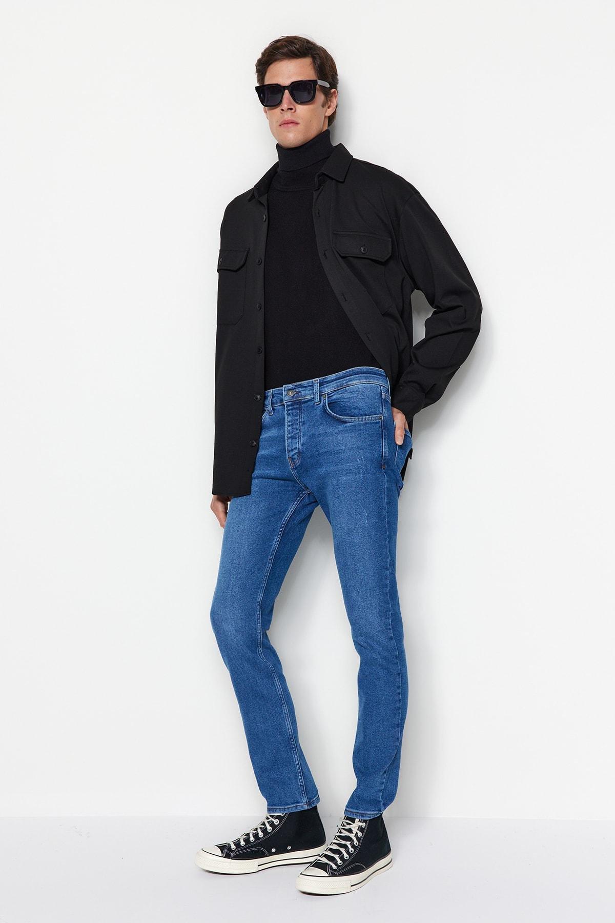 Navy Slim Fit Trousers, , large image number 2