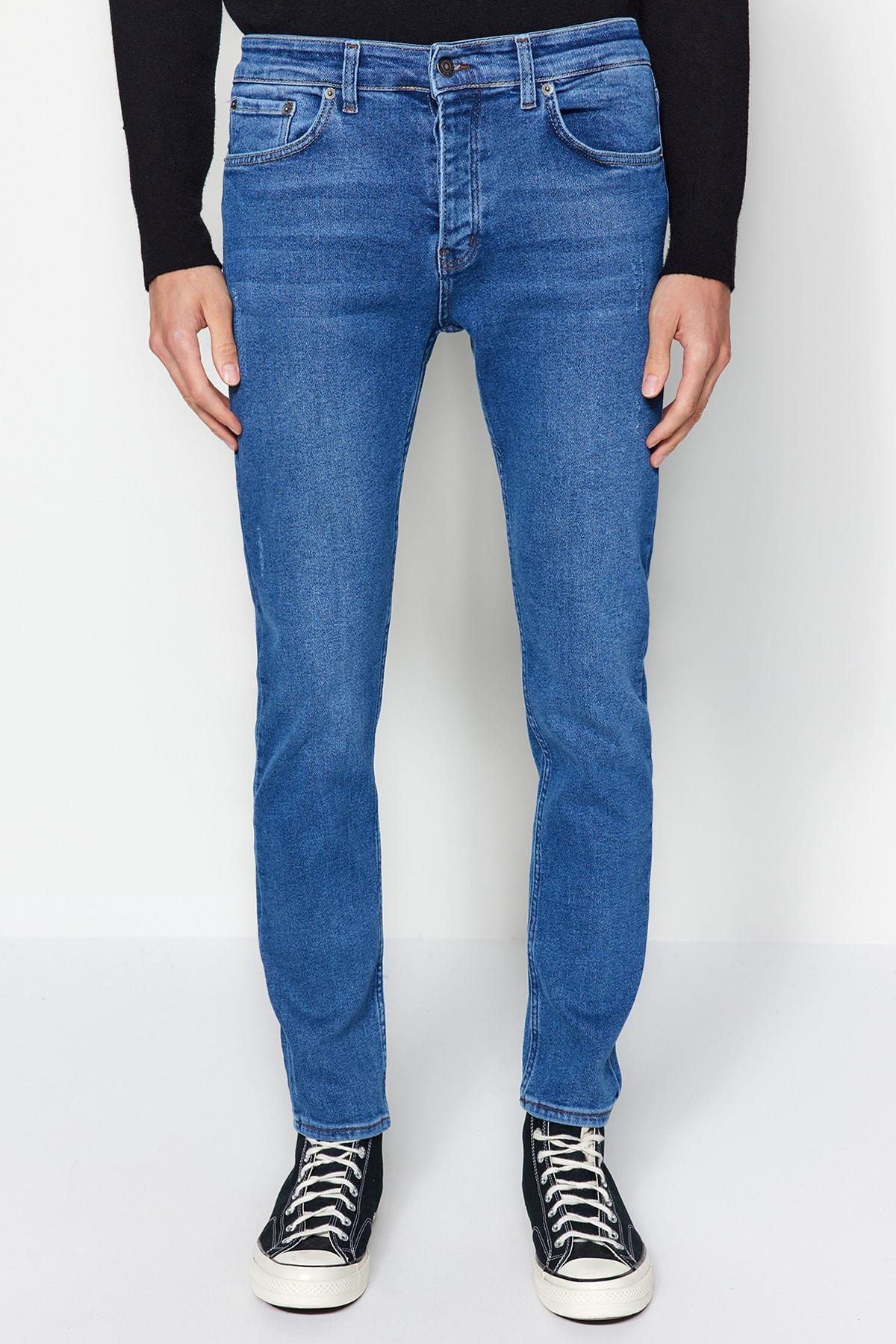 Navy Slim Fit Trousers, , large image number 3