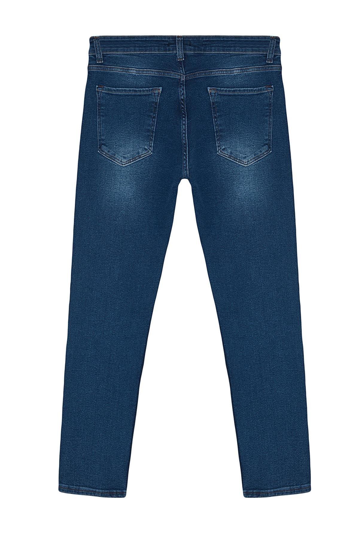 Navy Slim Fit Trousers, , large image number 6