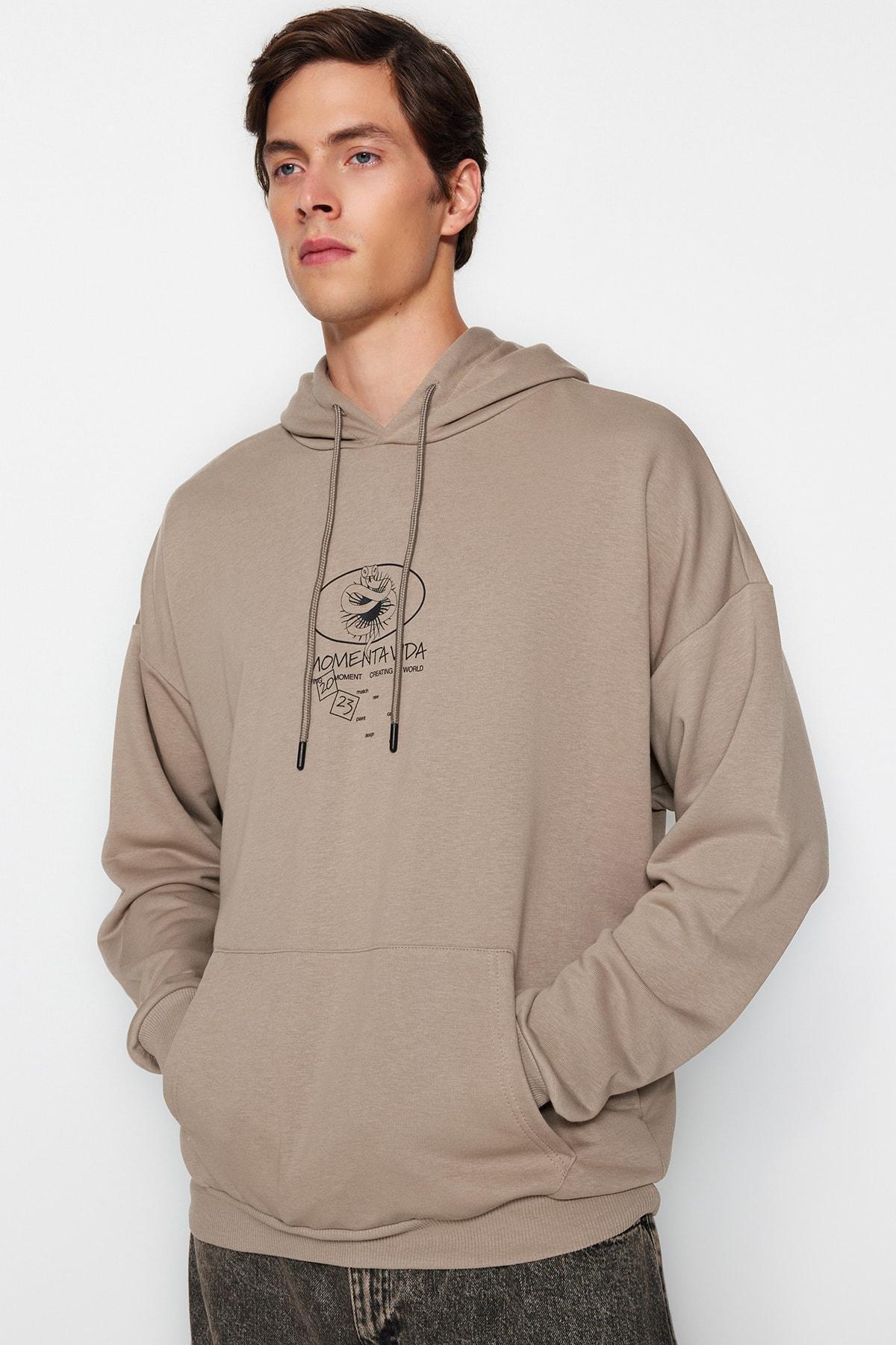 Grey Oversize Hoodie, , large image number 0